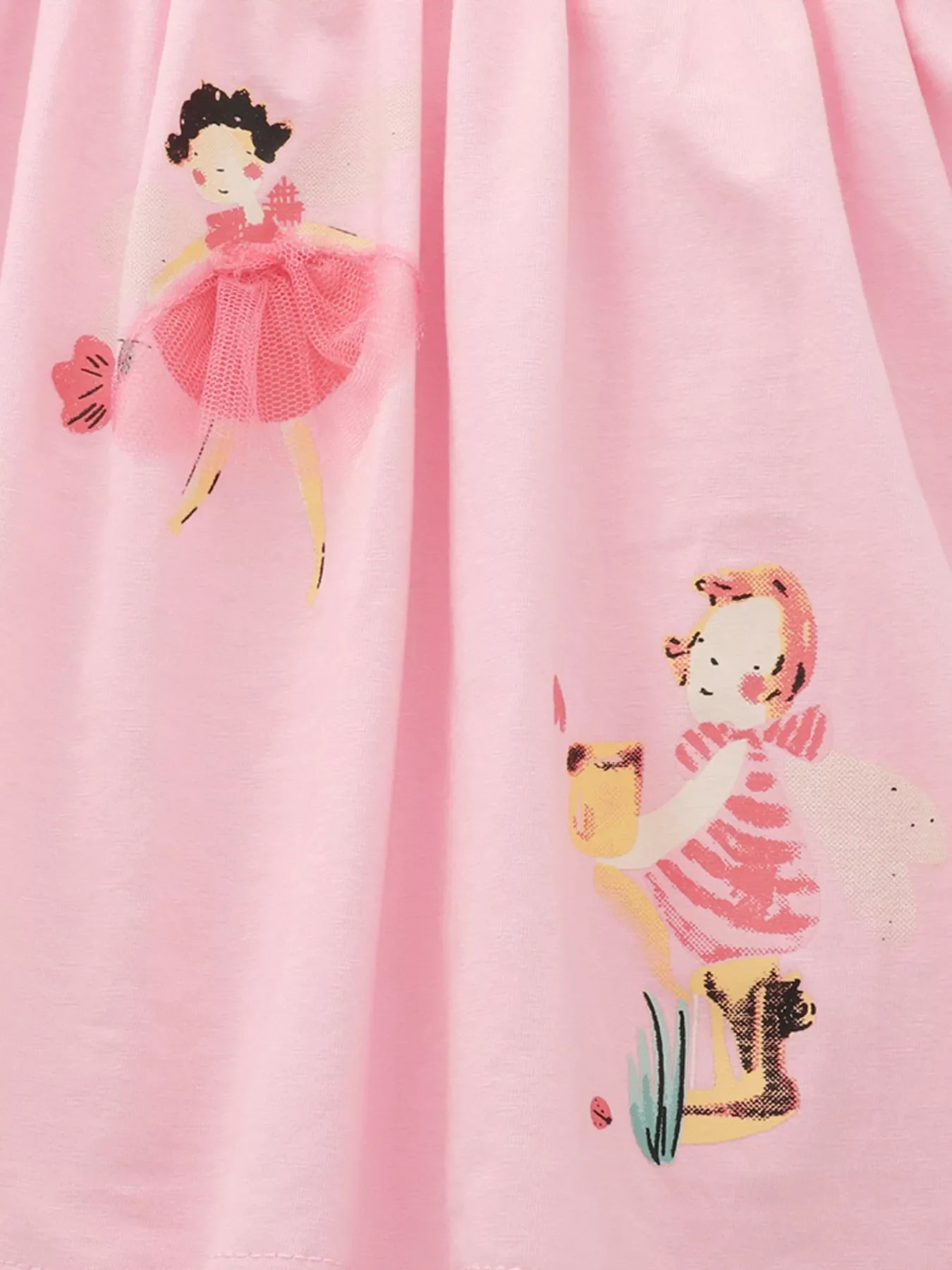 Children's Cute Cartoon Graphic Short Sleeve Dress