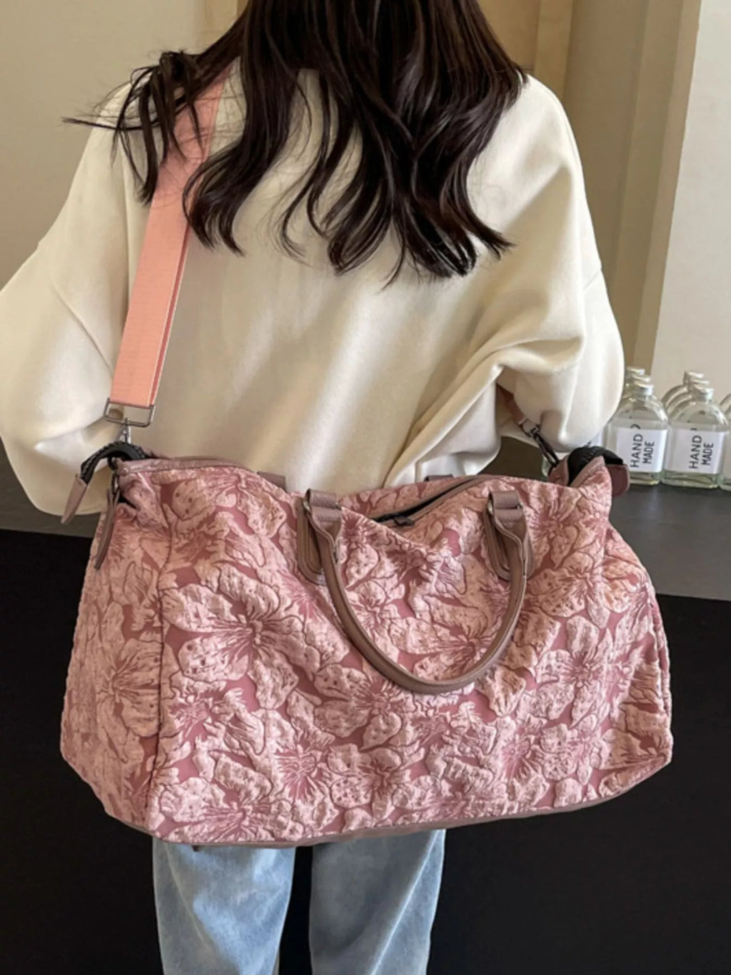 Floral Quilted Travel Bag