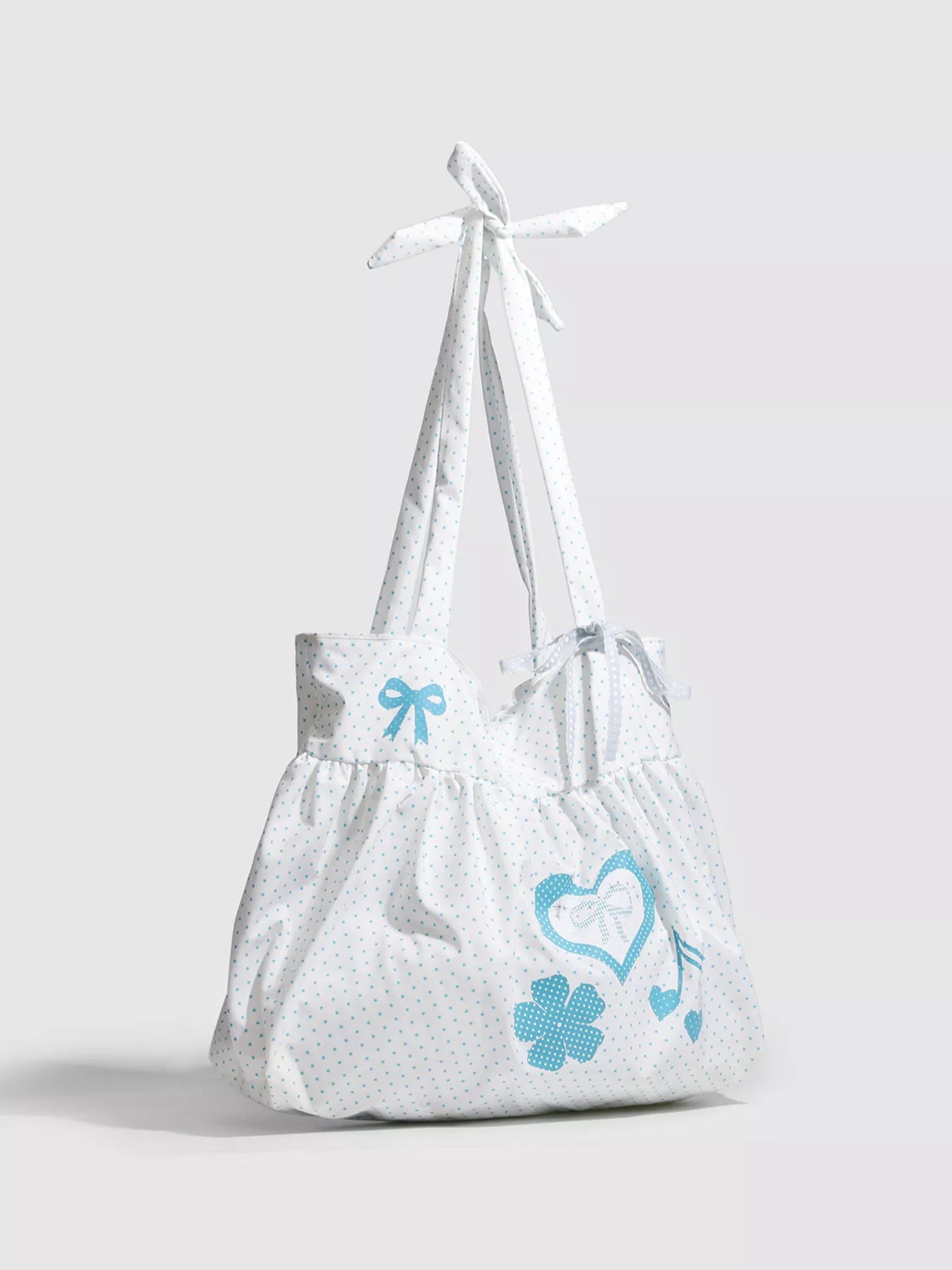 Polka Dot Heart Shoulder Bag
