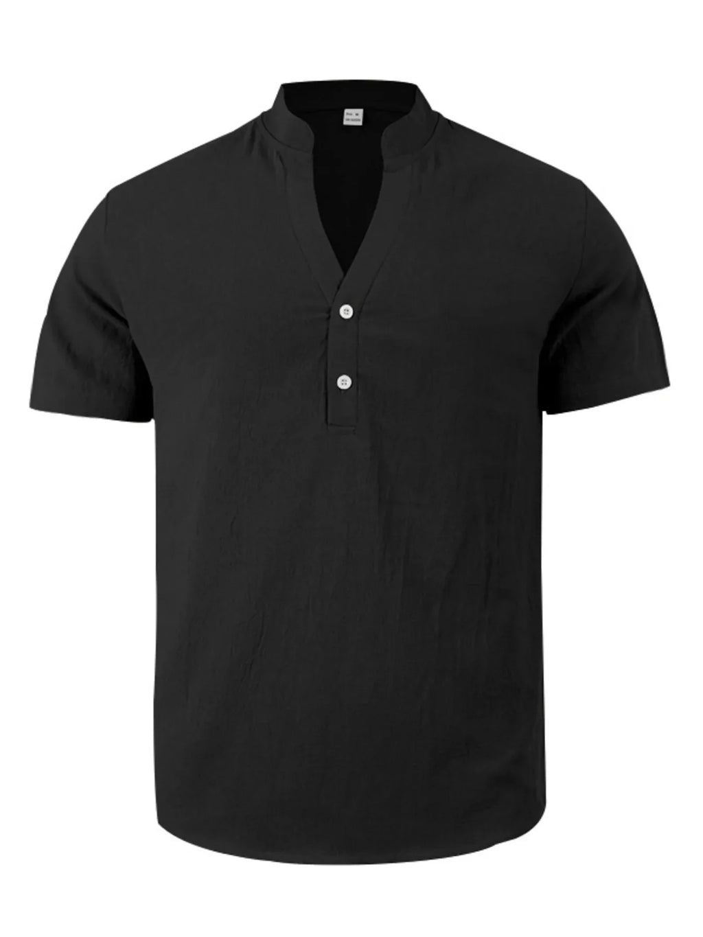 Men's Full Size Casual Linen Blend Short Sleeve Shirt Plus Size