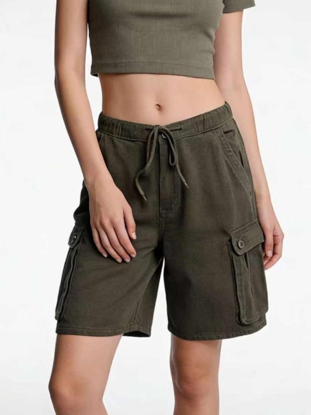 Cargo Shorts with Drawstring