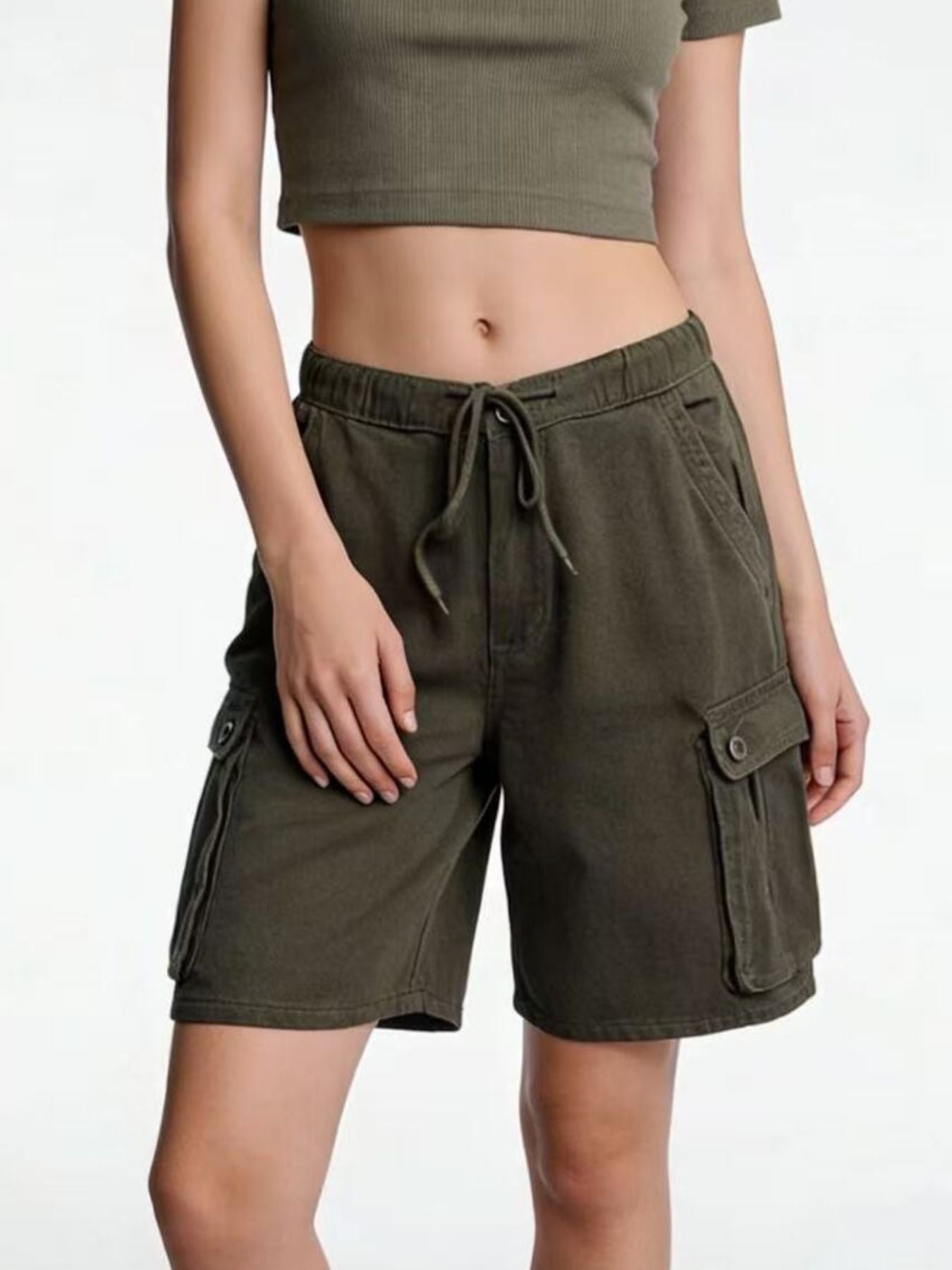 Cargo Shorts with Drawstring