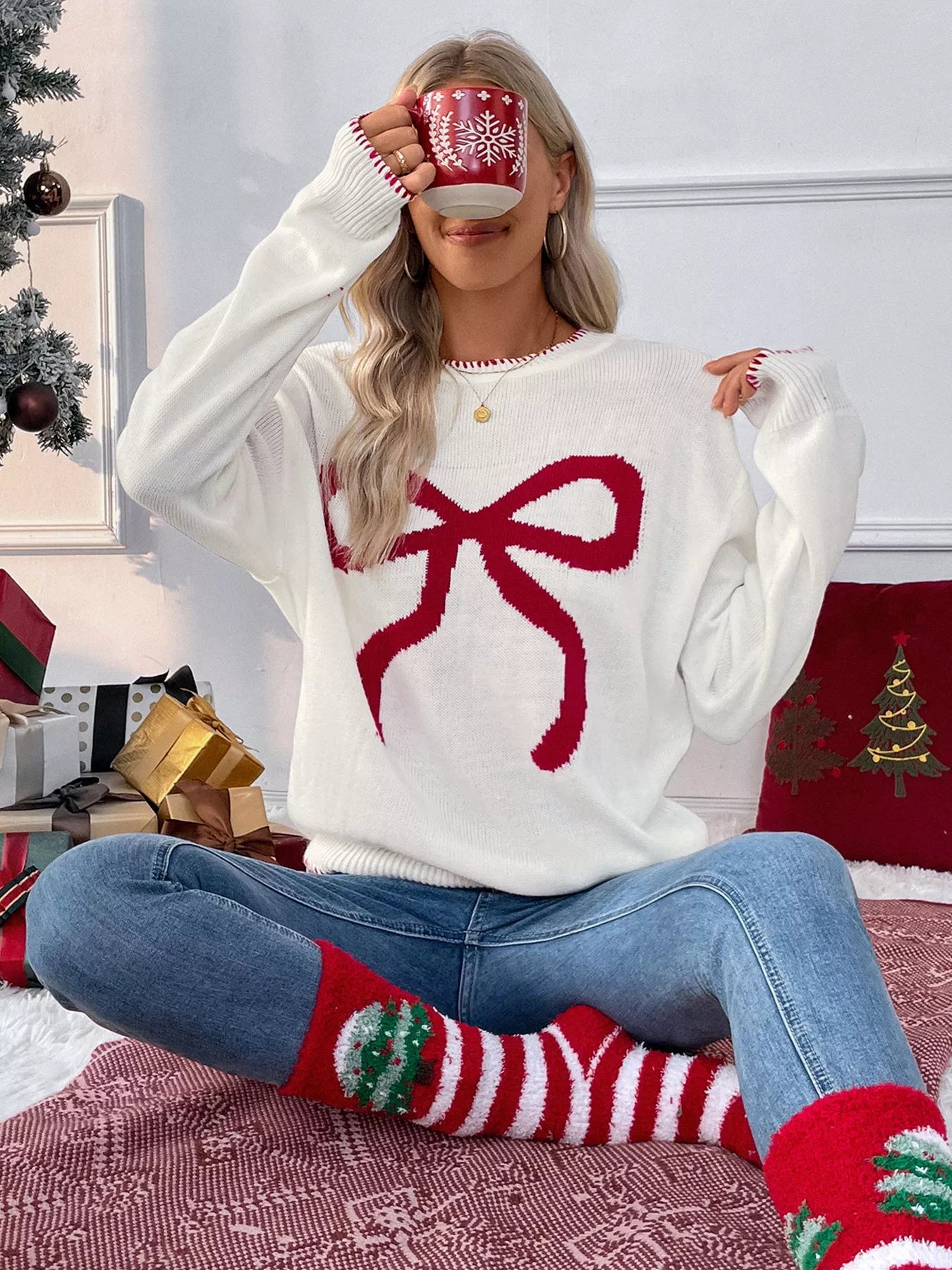 Bow Round Neck Sweater