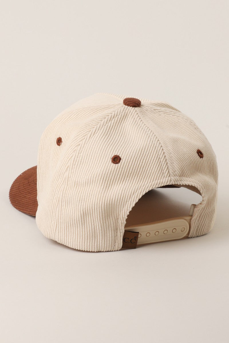 Cowgirl on the Block - Embroidered  Corduroy Trucker Hat