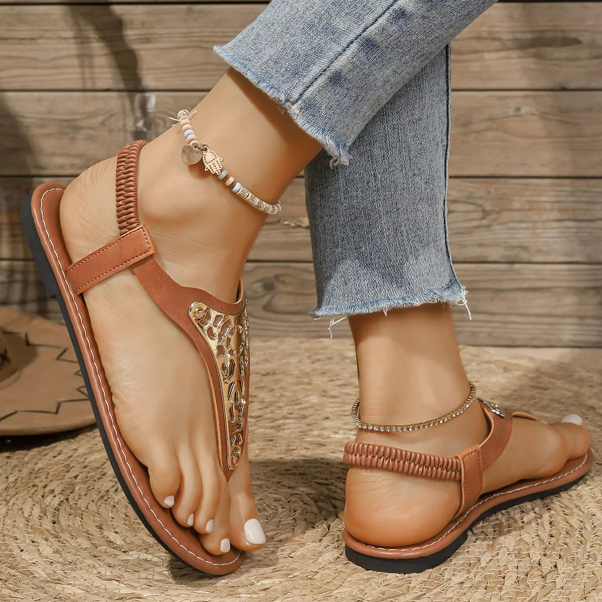 Toe Post Flats Sandals