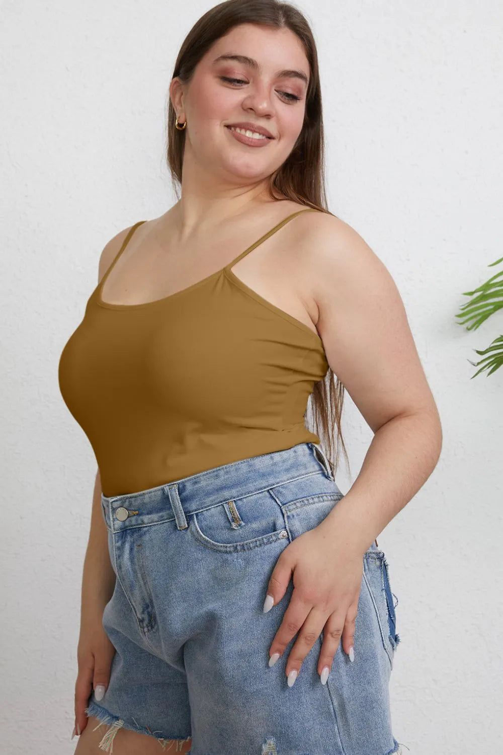 Basic Bae Full Size Round Neck Slim Cami Plus Size