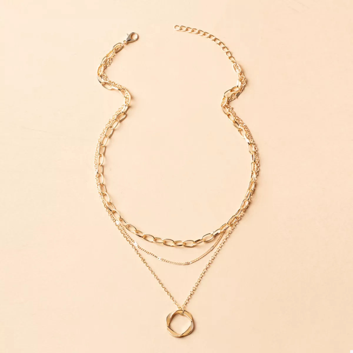 Three Layered Pendant Necklace