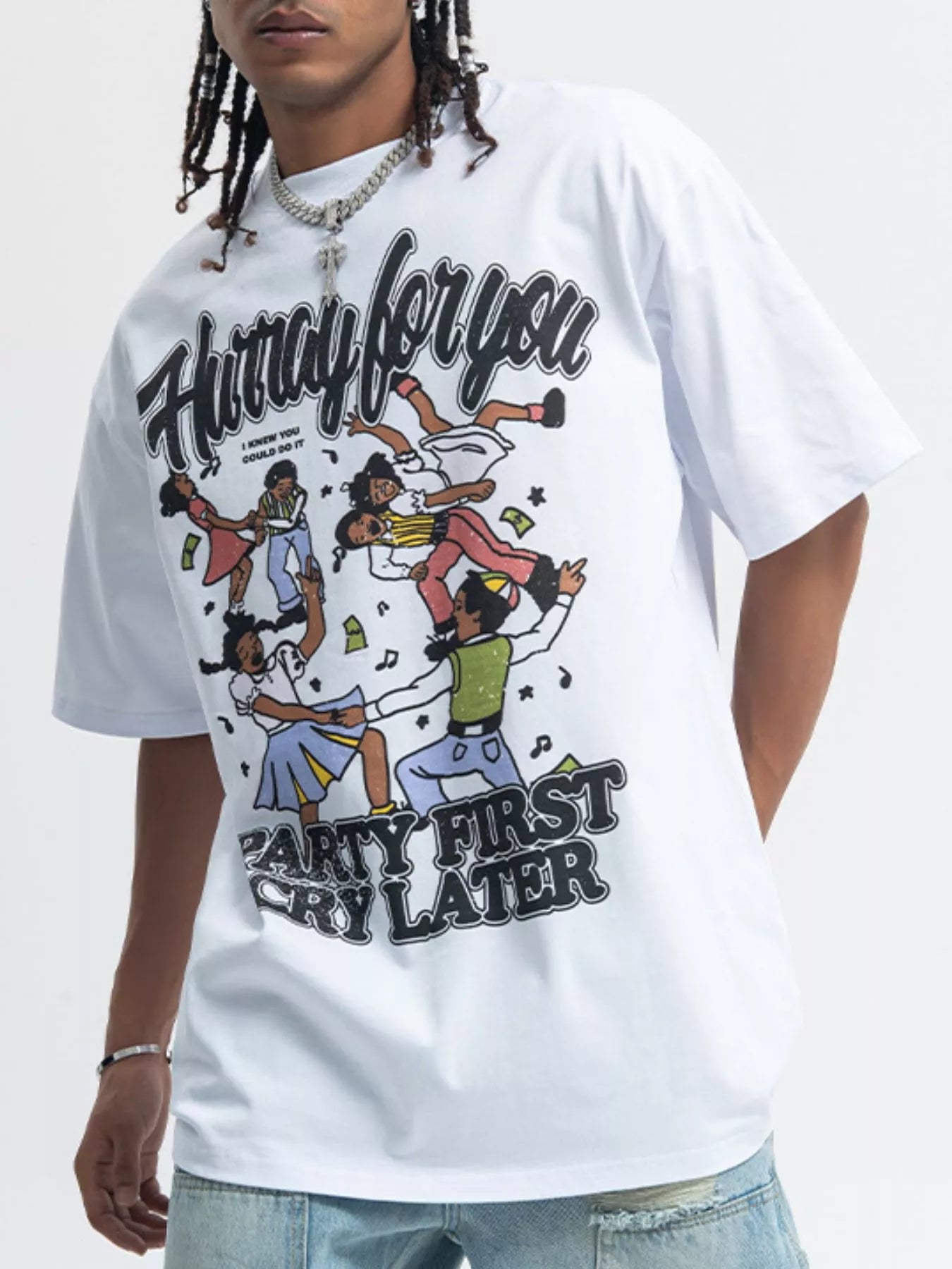 Men's Graphic Round Neck Short Sleeve T-Shirt