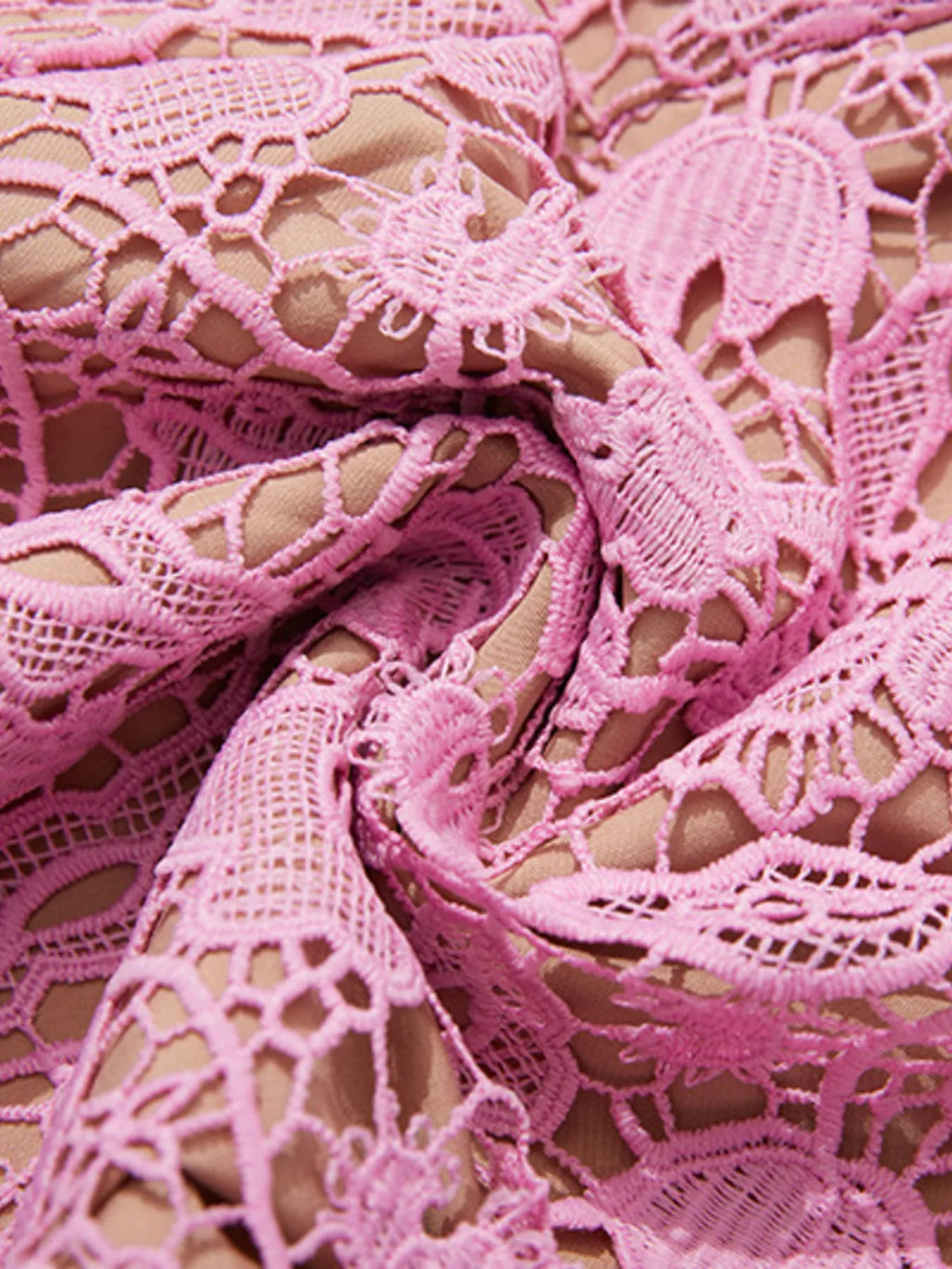 Lace Button-Up Midi Dress