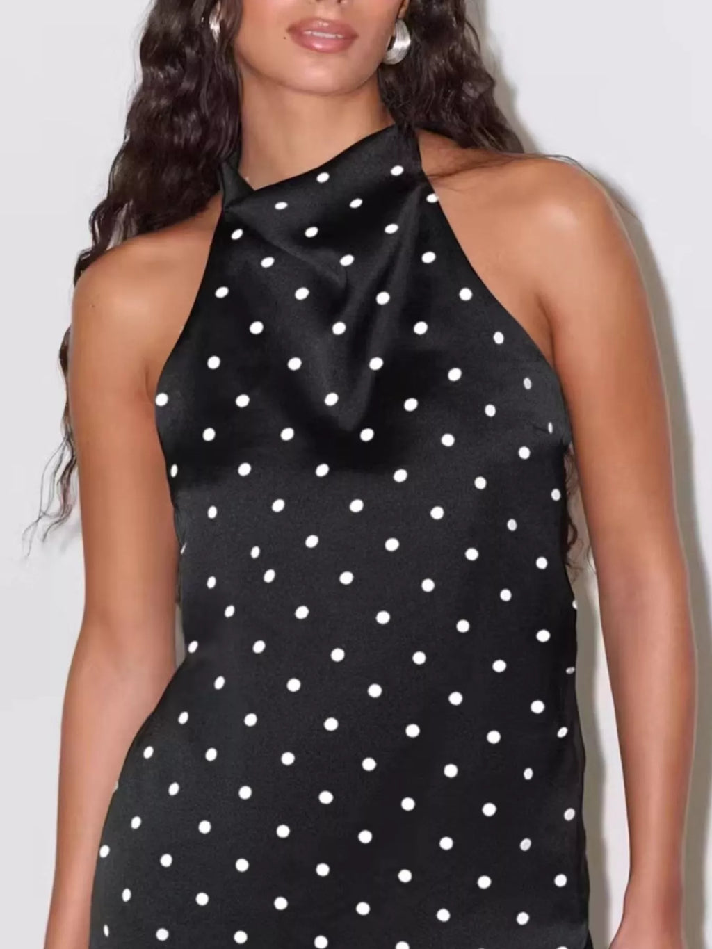 Polka Dot Halter Neck Top