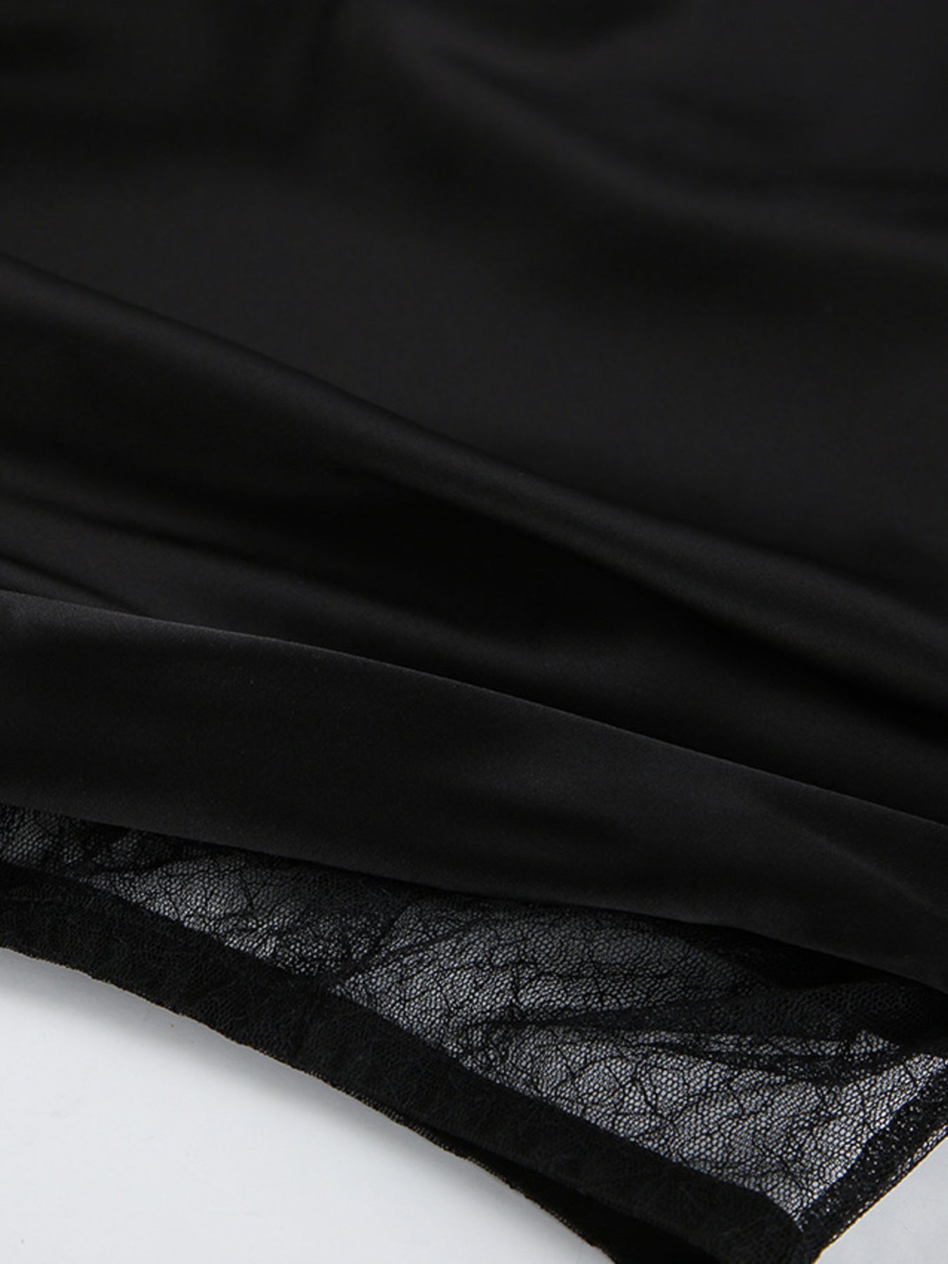 Lace Panel Midi Skirt