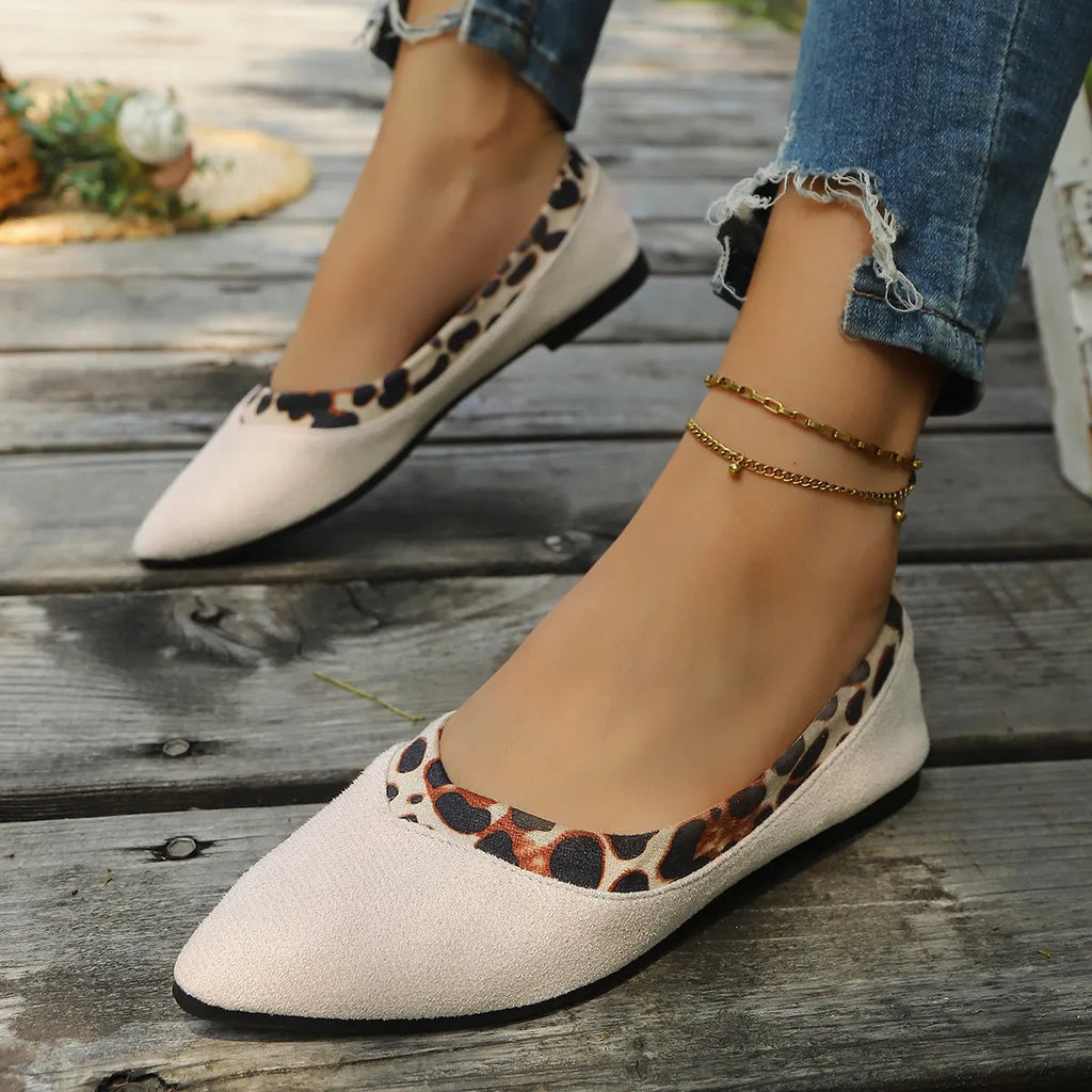 Leopard Pointed Toe Slip-Ons