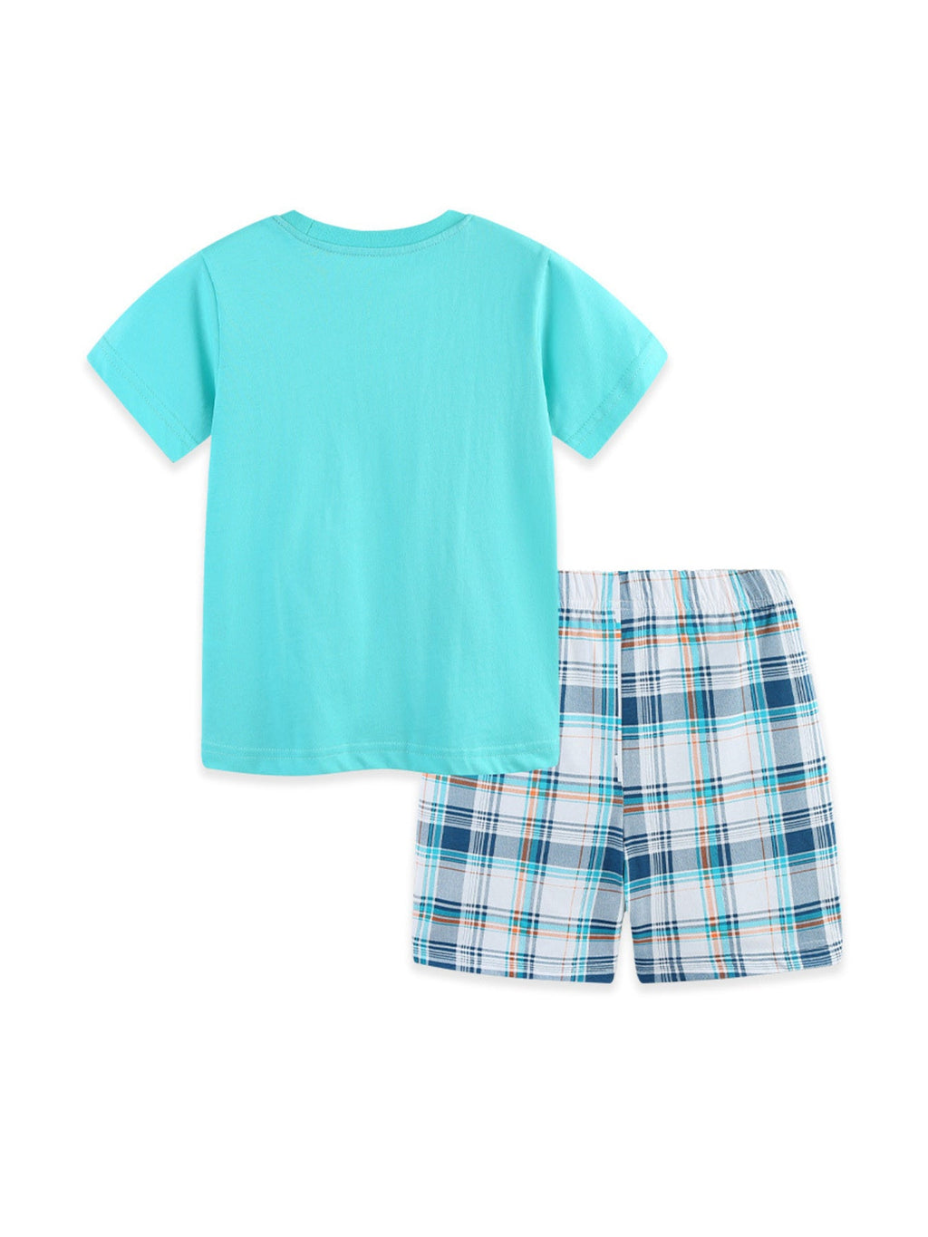 Children's Ocean Friends Tee and Plaid Shorts Set