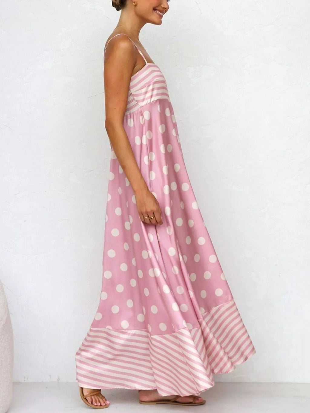 Printed Spaghetti Strap Maxi Dress