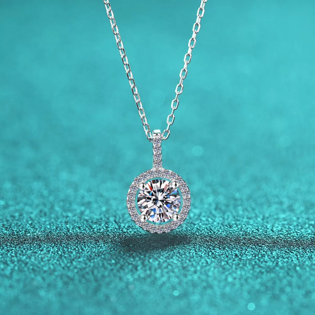 2 Carat Moissanite Pendant Necklace