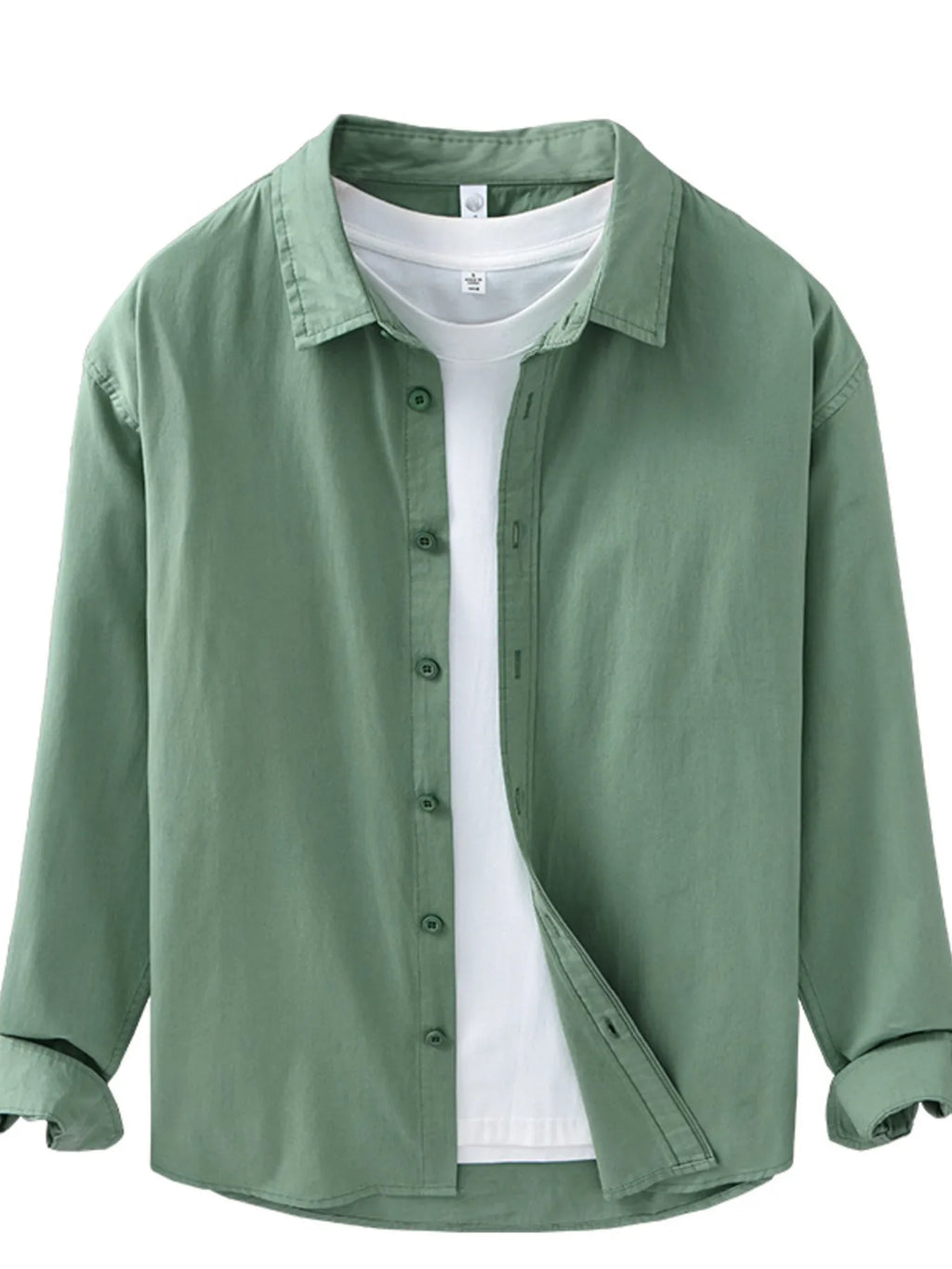Men's Plus Size Button Up Long Sleeve Shirt
