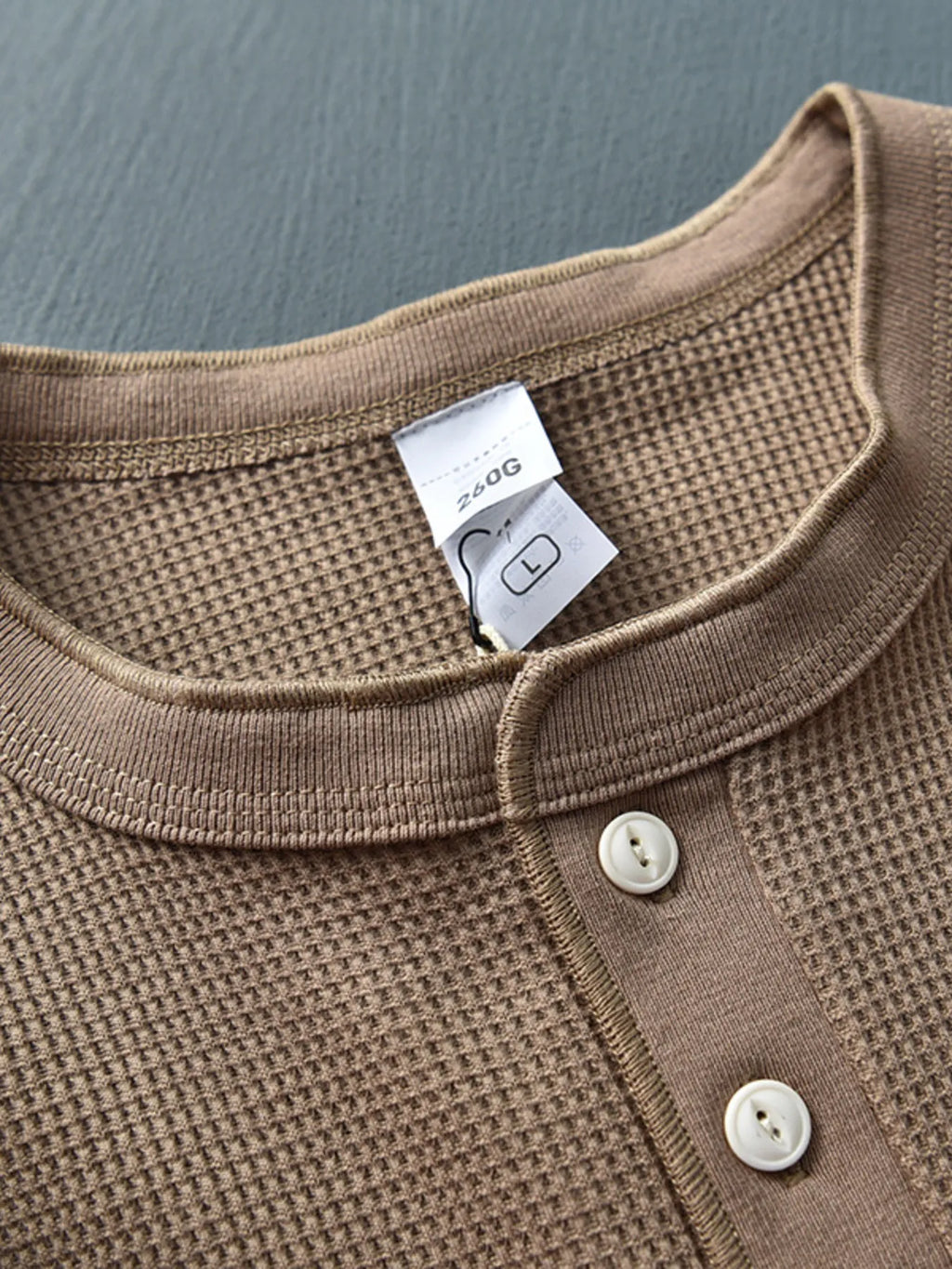 Men's Plus Size Button Detail Long Sleeve T-Shirt