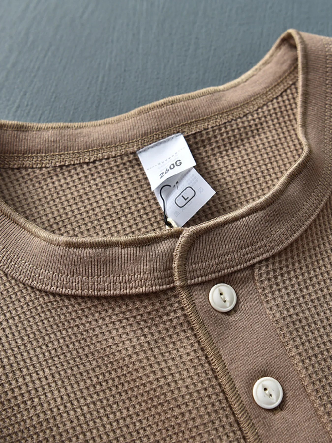 Men's Plus Size Button Detail Long Sleeve T-Shirt