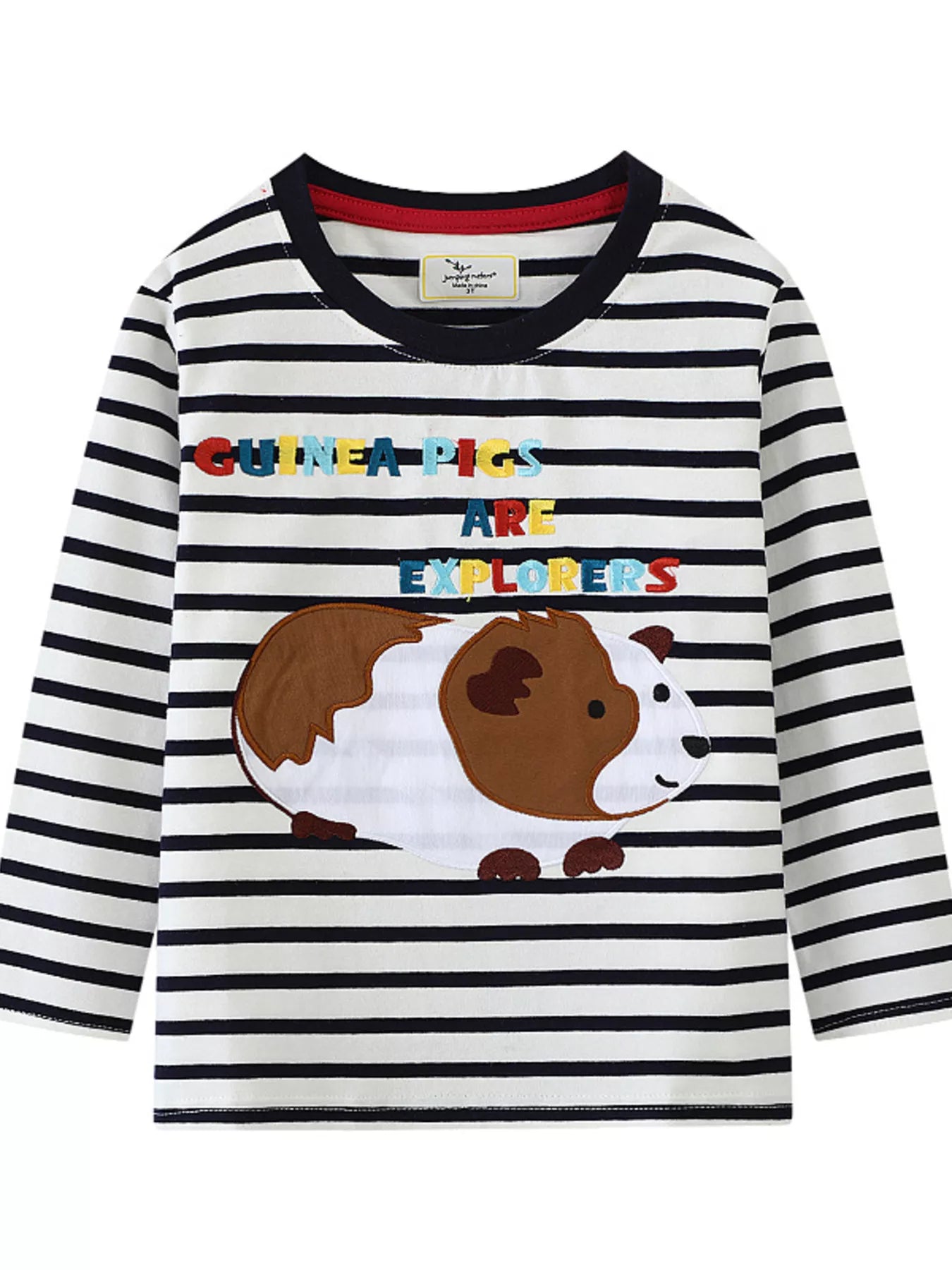 Children's Guinea Pig Explorer Striped Long Sleeve T-Shirt