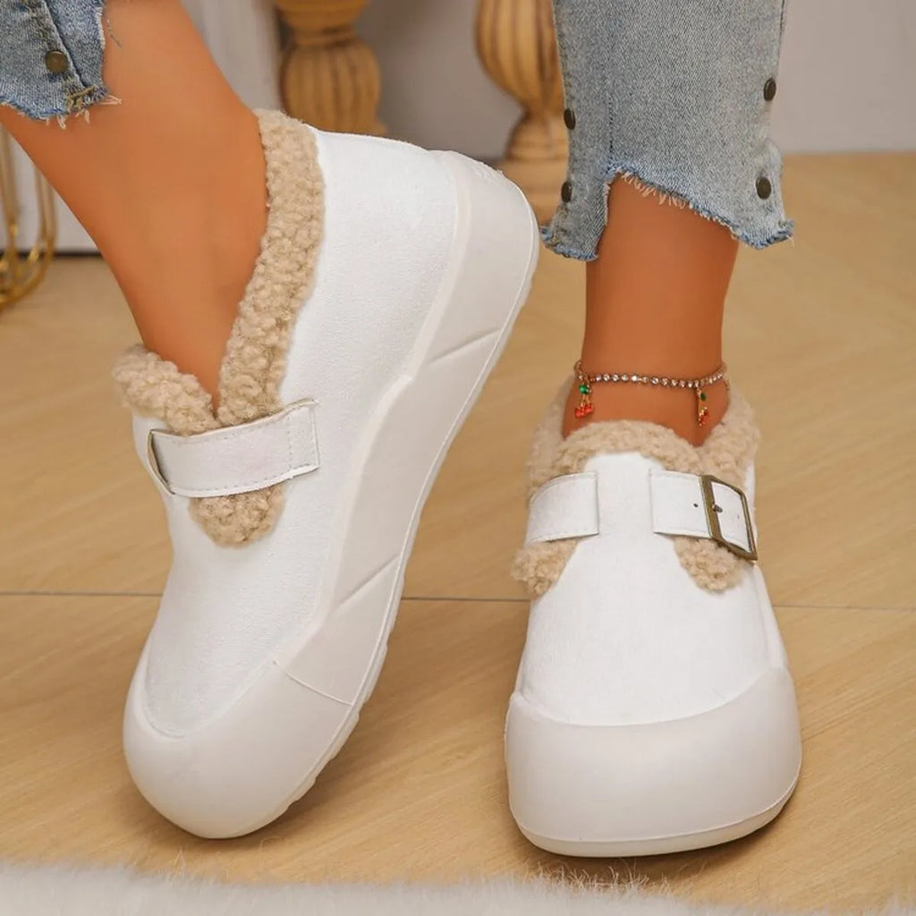 Round Toe Platform Slip-Ons