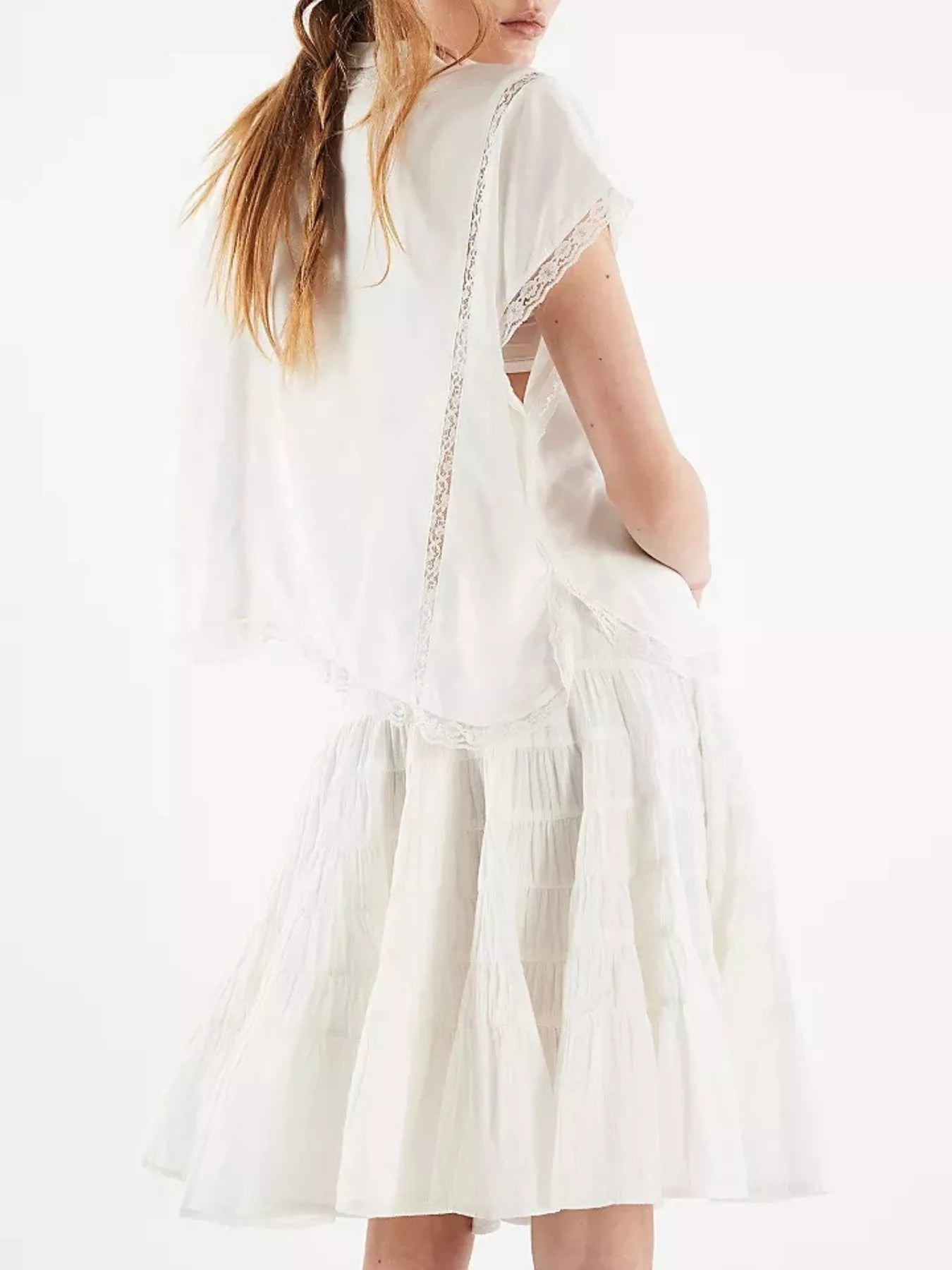 Tiered Drawstring Mini Skirt