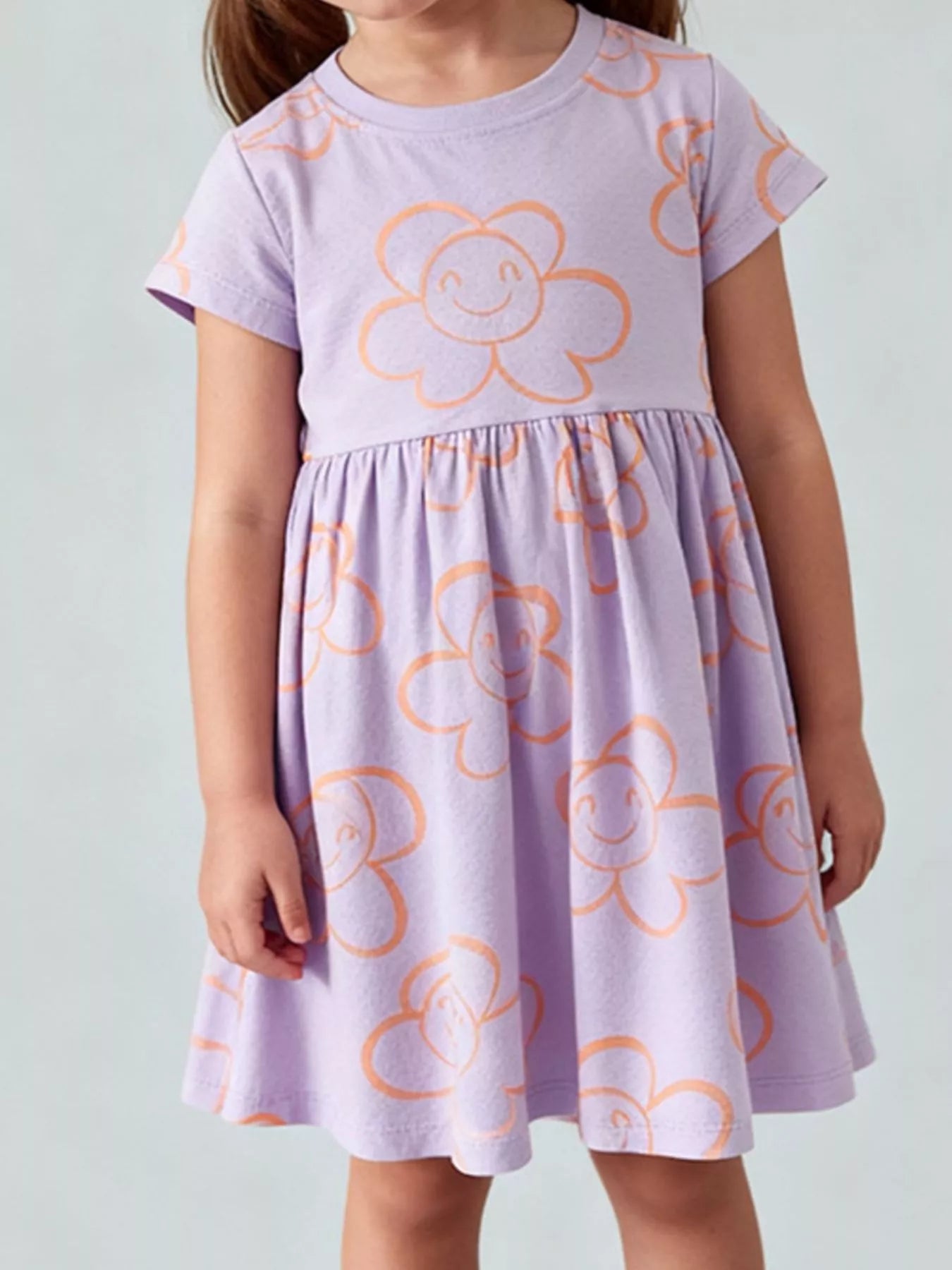 Children's Flower Print Casual Dress