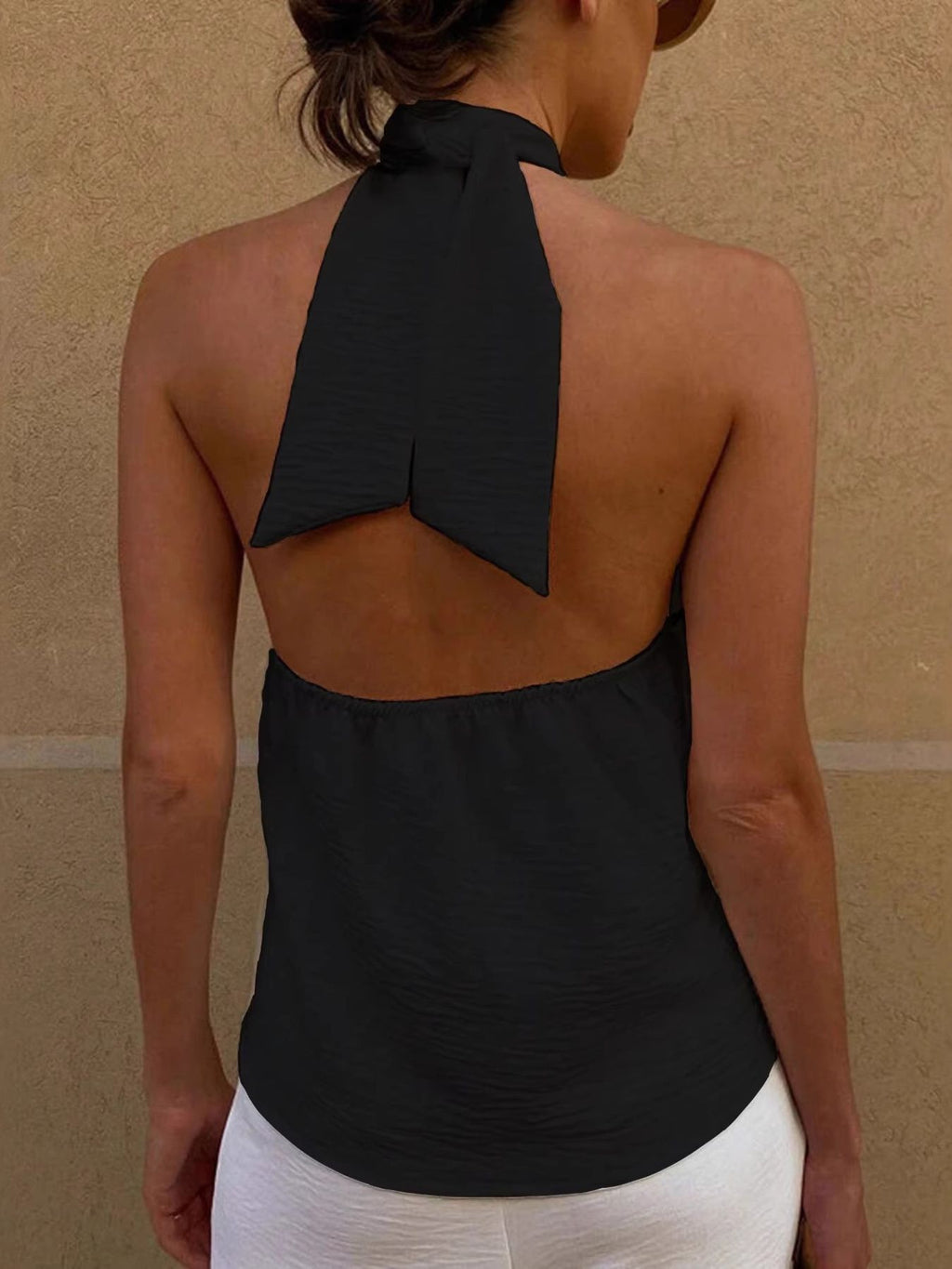 Knotted Halter Neck Cami