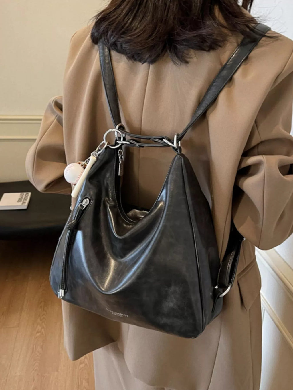 Vintage Style Leather Shoulder Bag