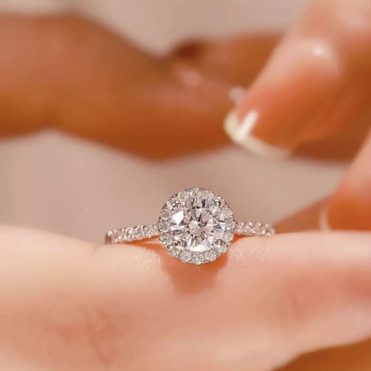 2 Carat Moissanite 925 Sterling Silver Ring