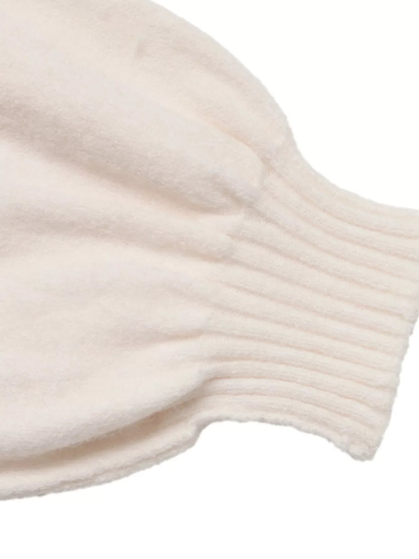 Heart Mock Neck Long Sleeve Sweater