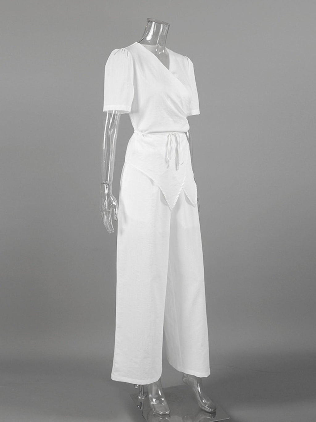 Wrap Top & Wide Leg Pants Set