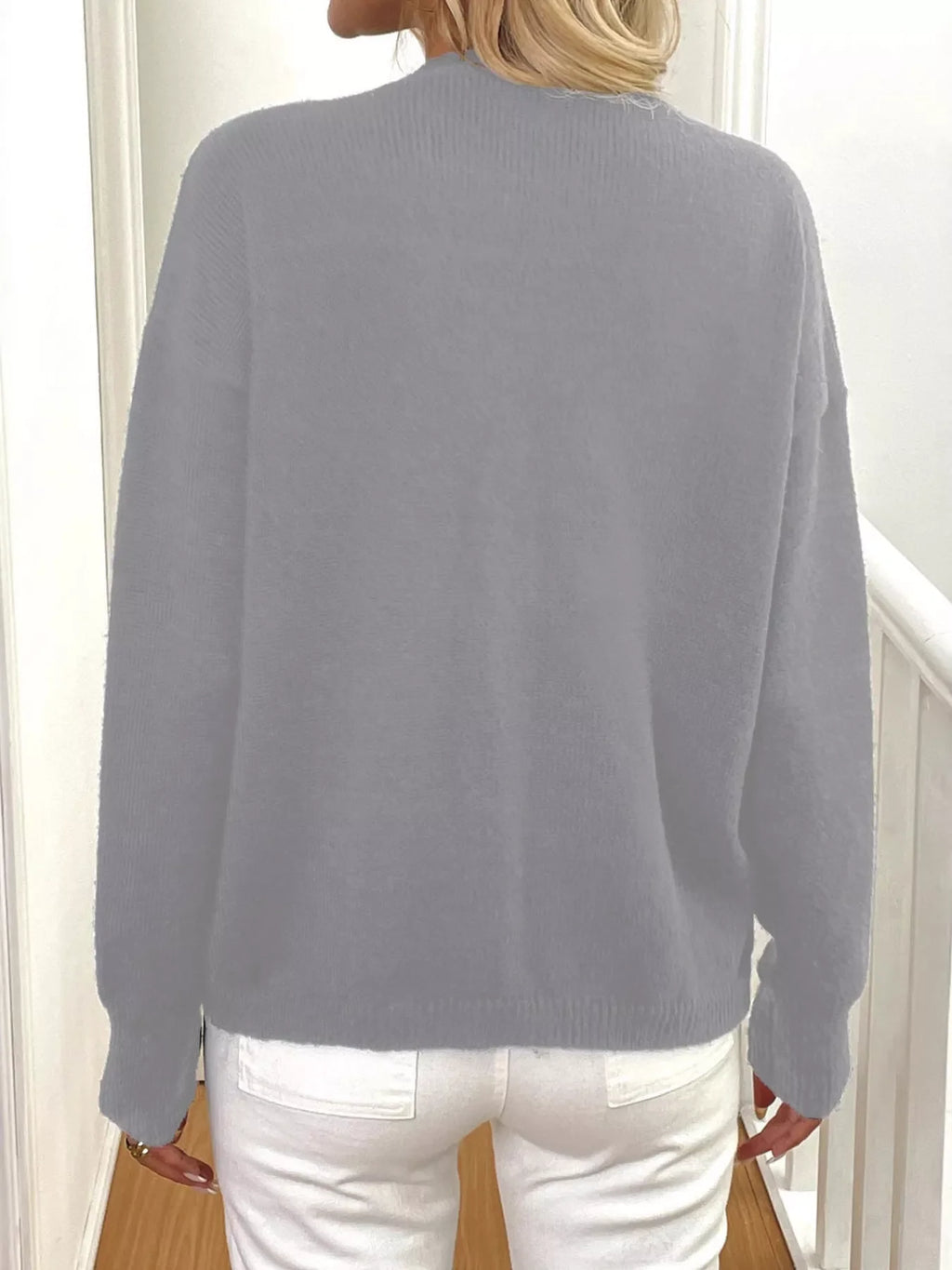 Button-Down V-Neck Cardigan
