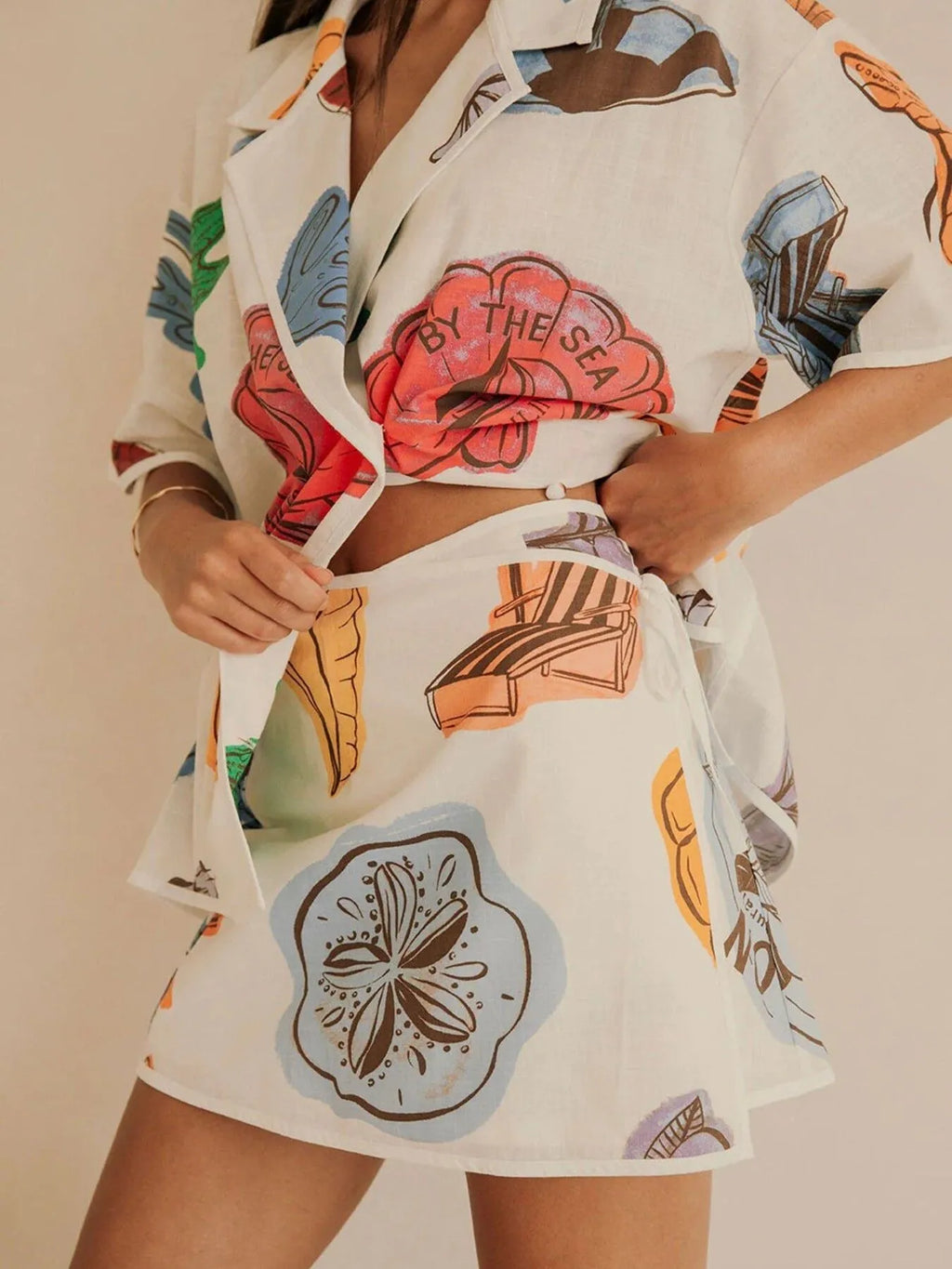 Button Up Short Sleeve Shirt and Shorts Set
