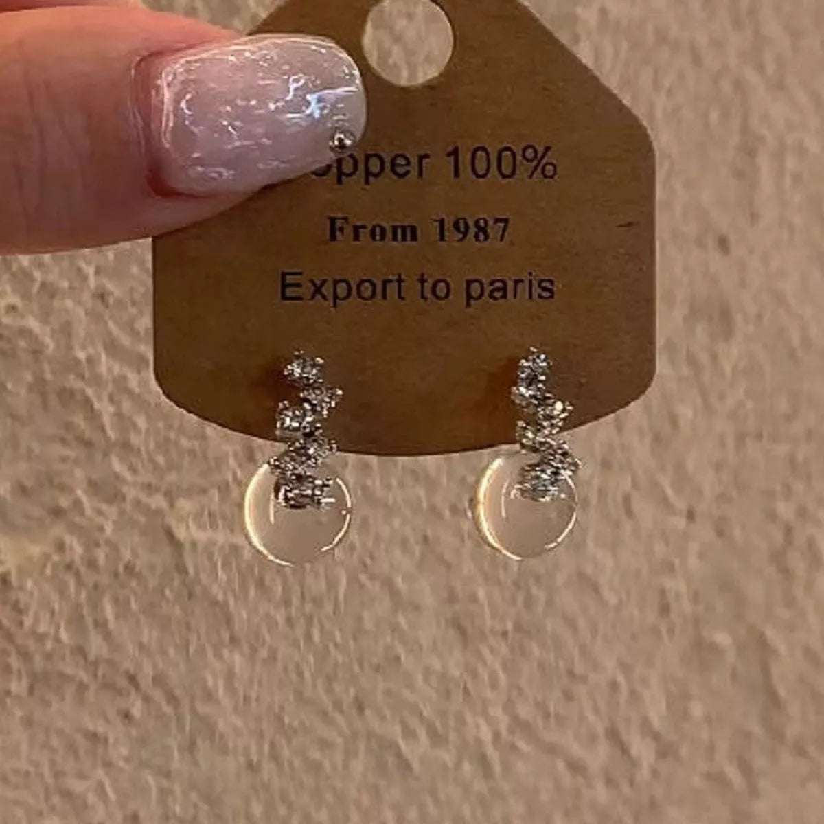 Crystal Ball Drop Earrings