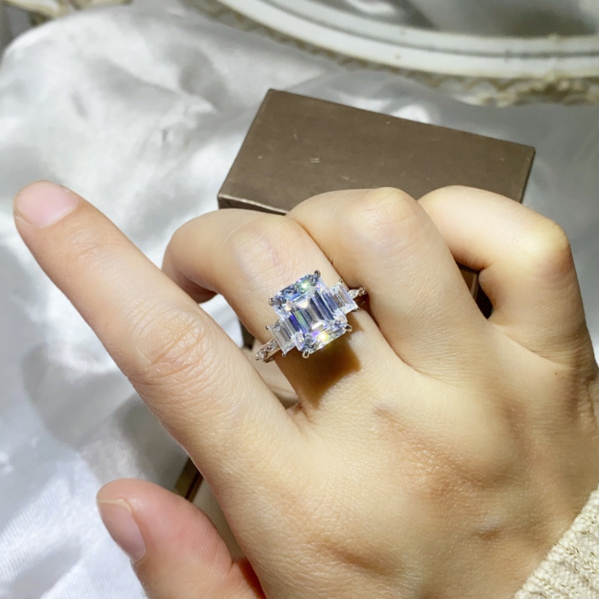 5 Carat Moissanite 925 Sterling Silver Ring