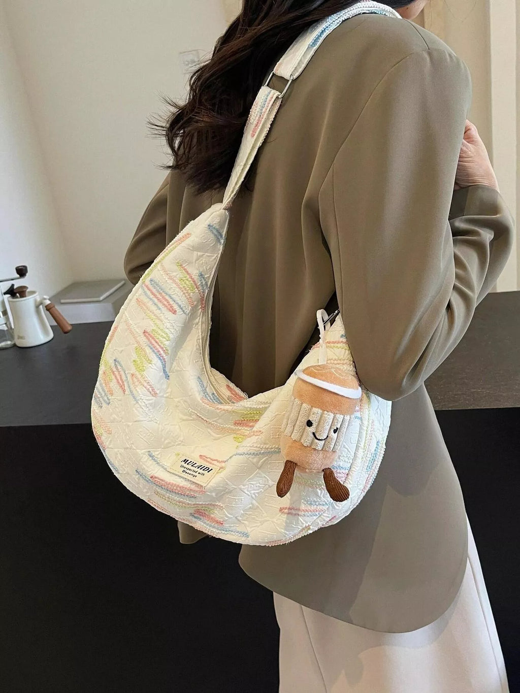 Cartoon Charm Crossbody Bag