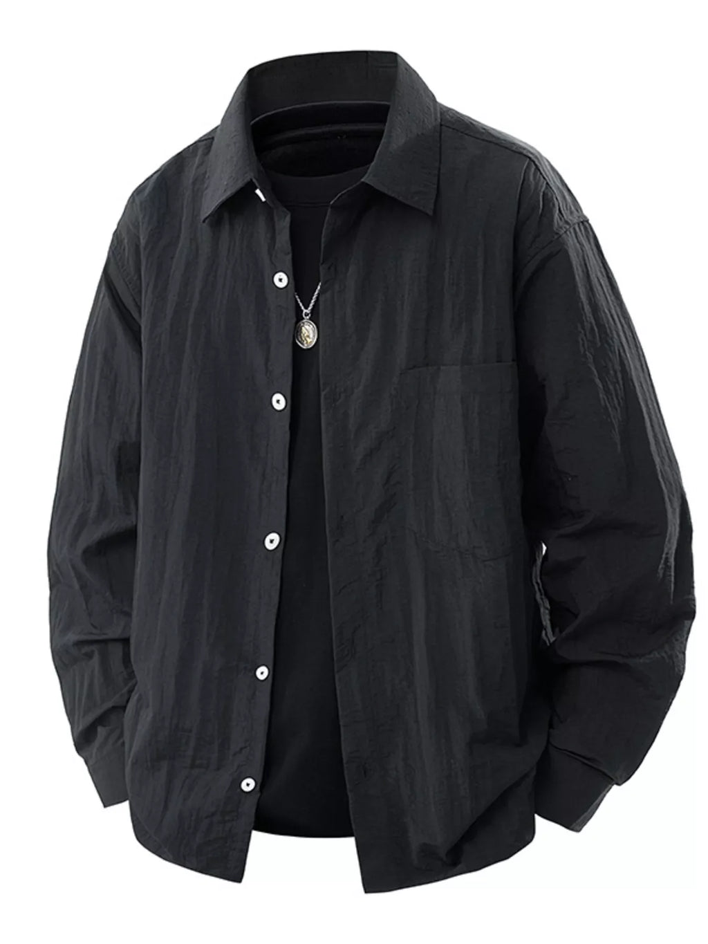 Men's Plus Size Lightweight Button-Down Shirt