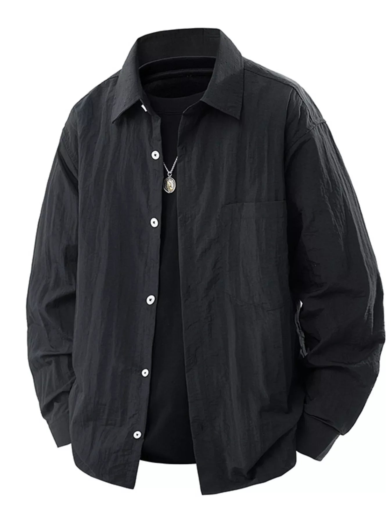 Men's Plus Size Lightweight Button-Down Shirt