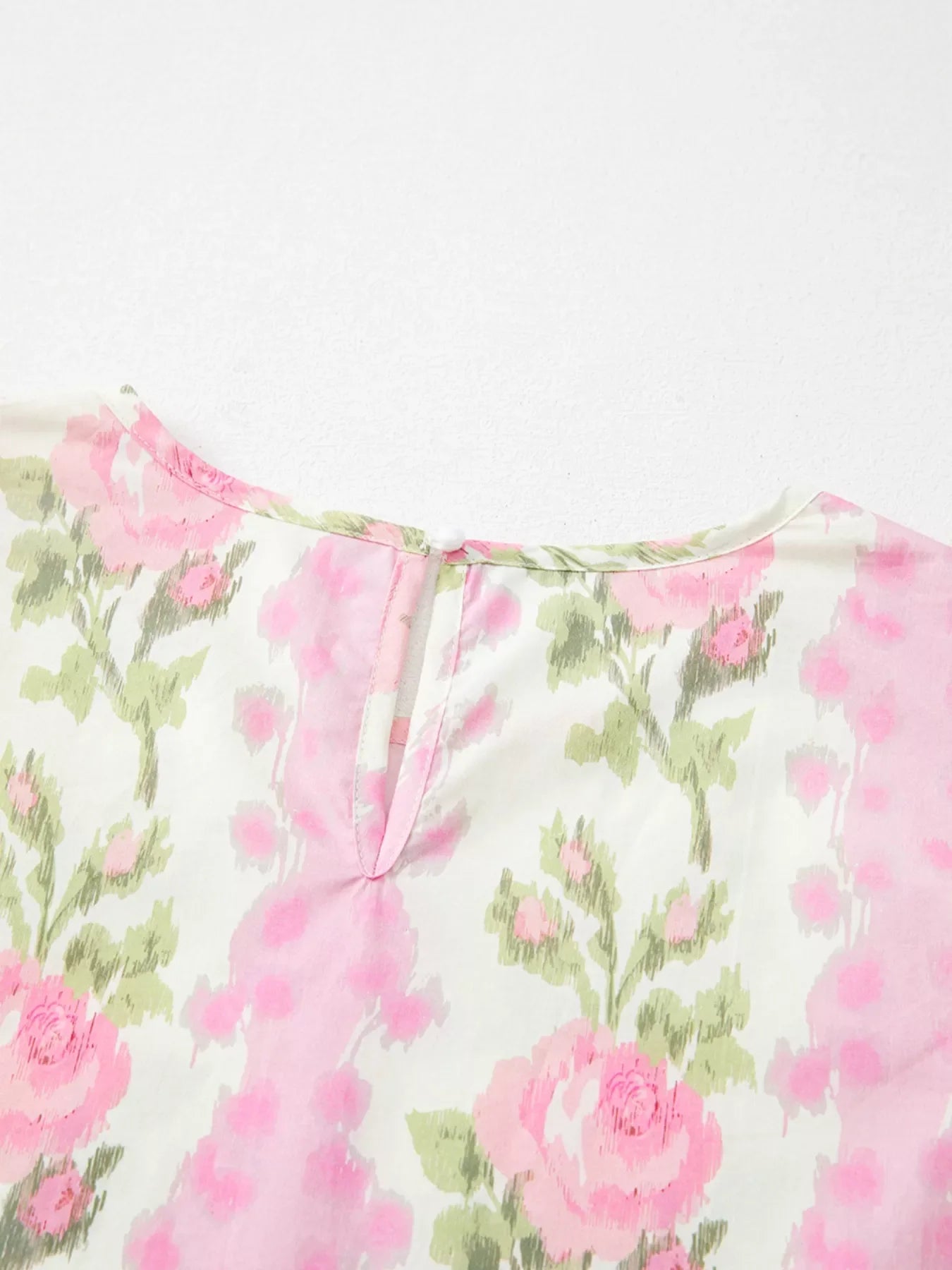 Floral Ruffle Sleeve Blouse