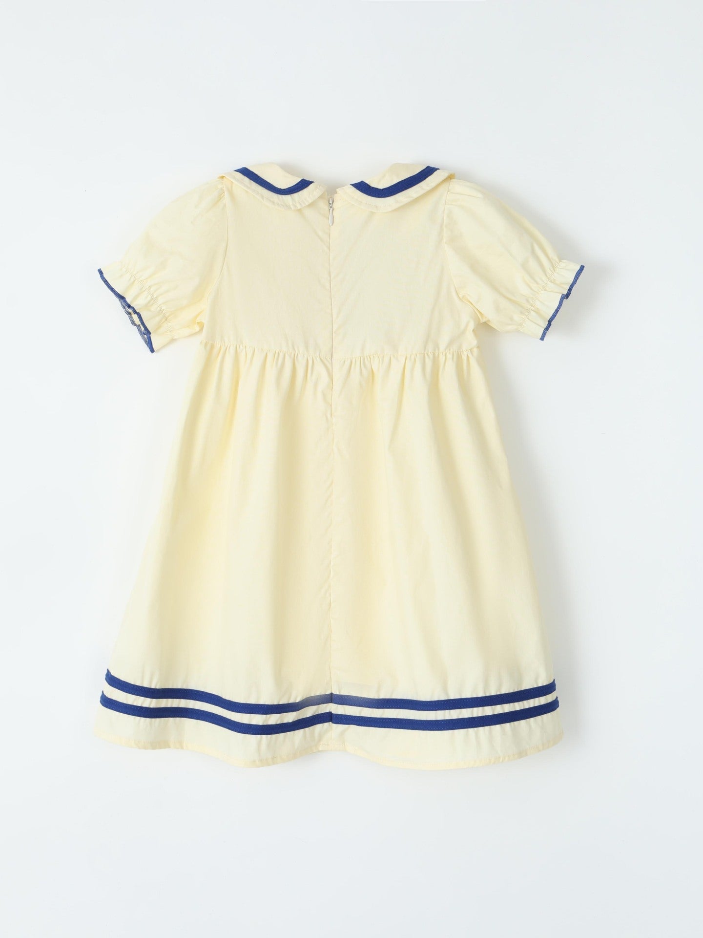 Children's Sailor Collar Puff Sleeve Casual Dress