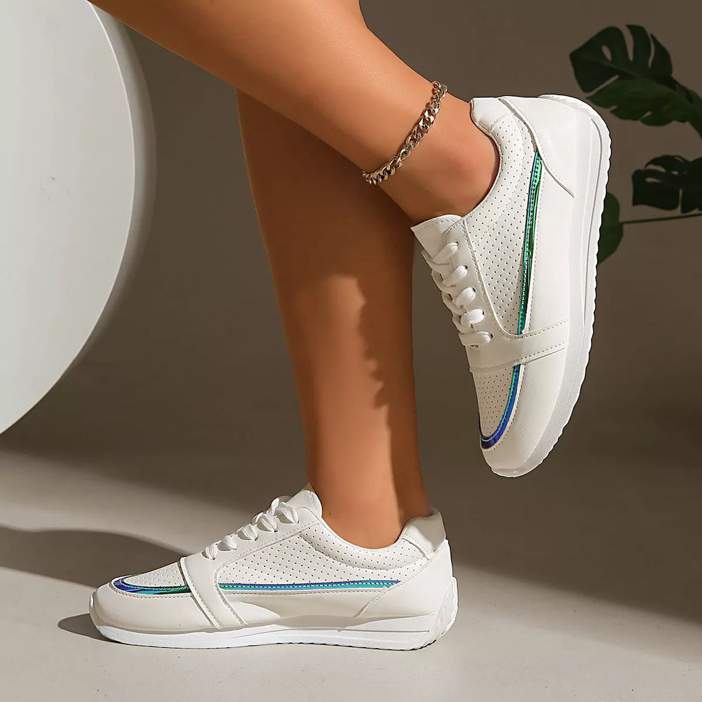 Round Toe Lace Up Sneakers