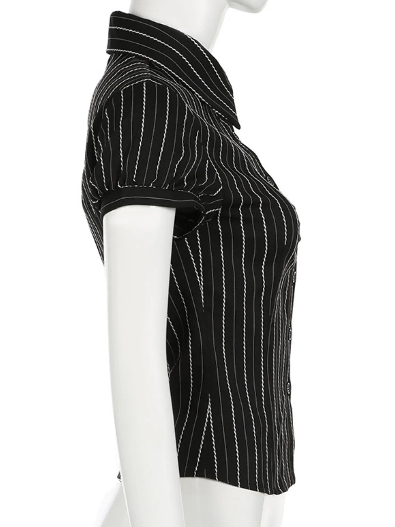 Striped Button-Down Collared Neck Shirt
