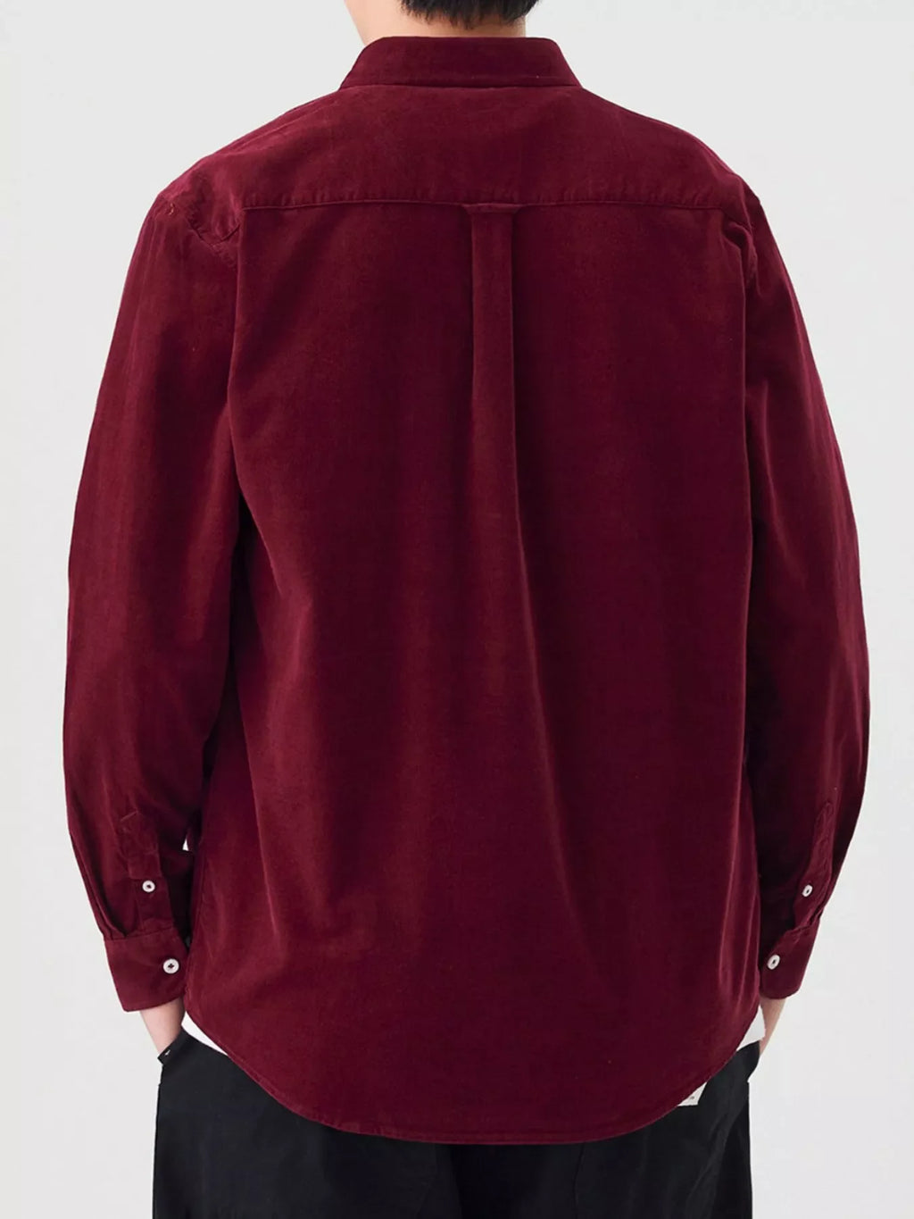Men's Full Size Casual Corduroy Long Sleeve Shirt Plus Size