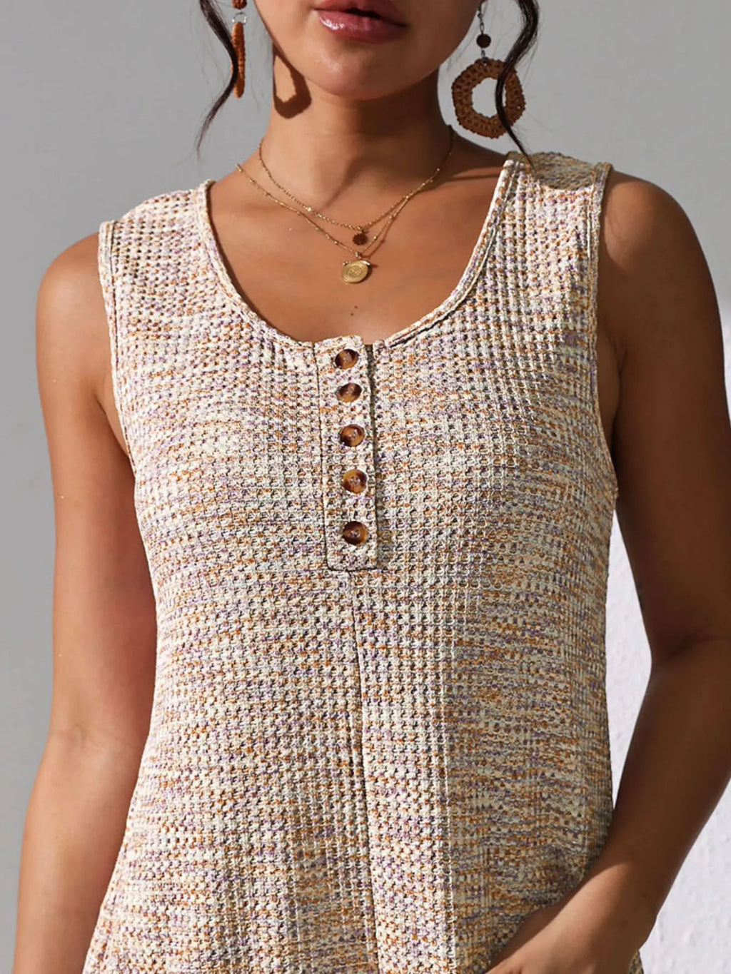 Full Size Button Front Romper with Pockets Plus Size