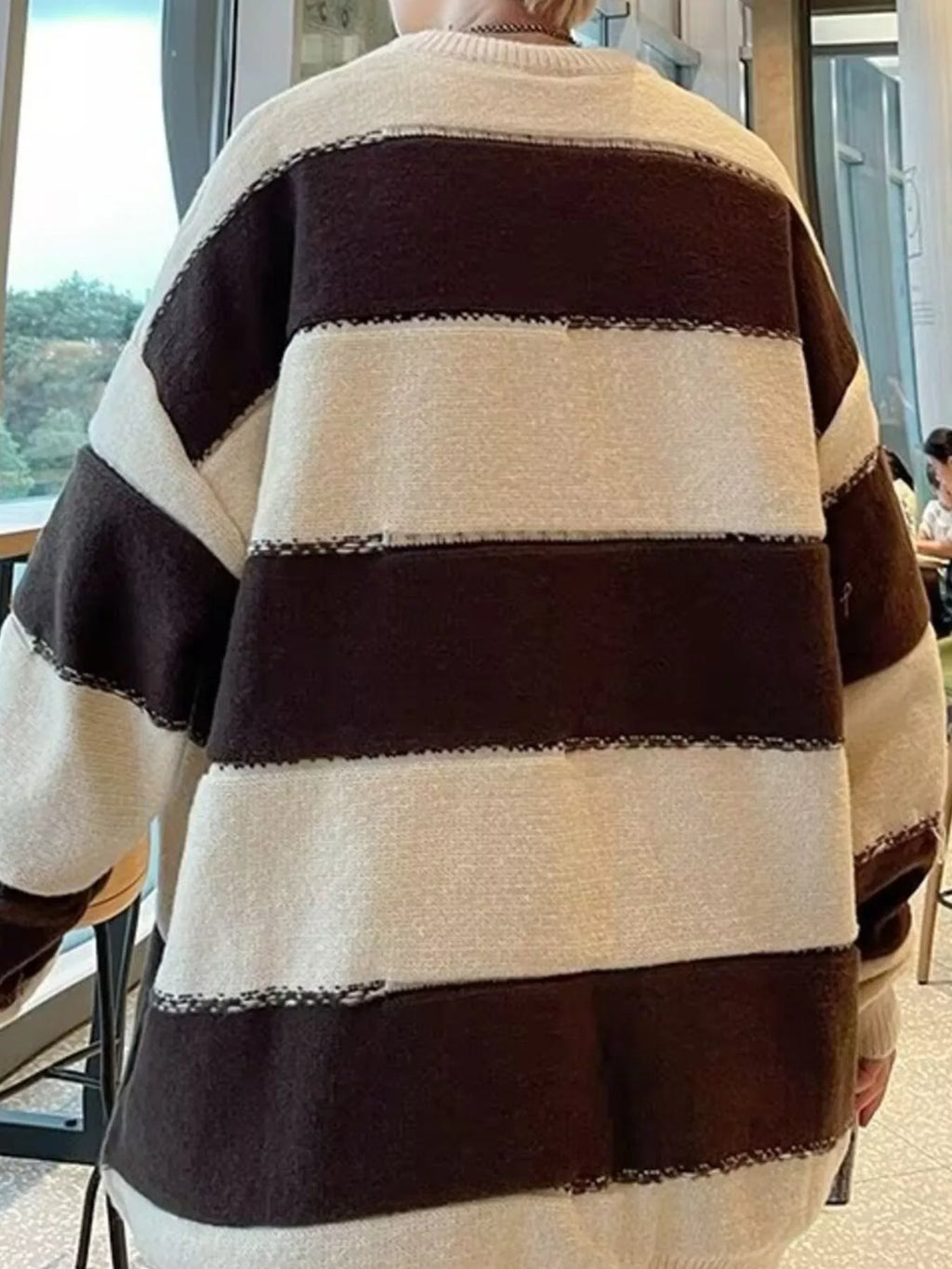 Men's Color Block Long Sleeve Sweater