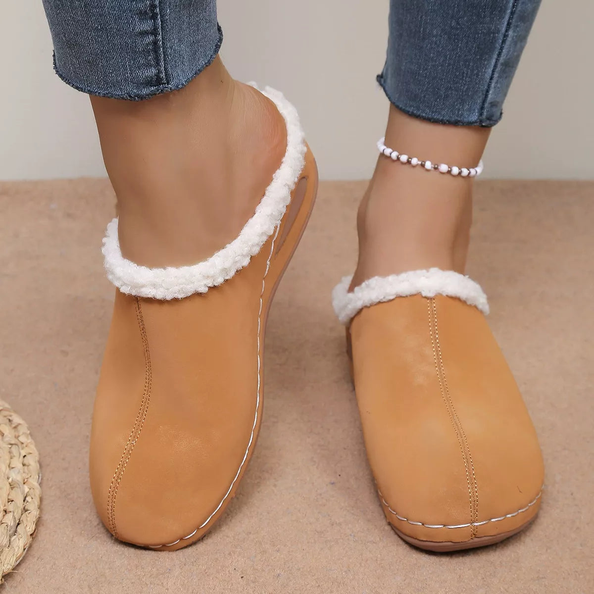 Plush Lined Wedge Slip-Ons