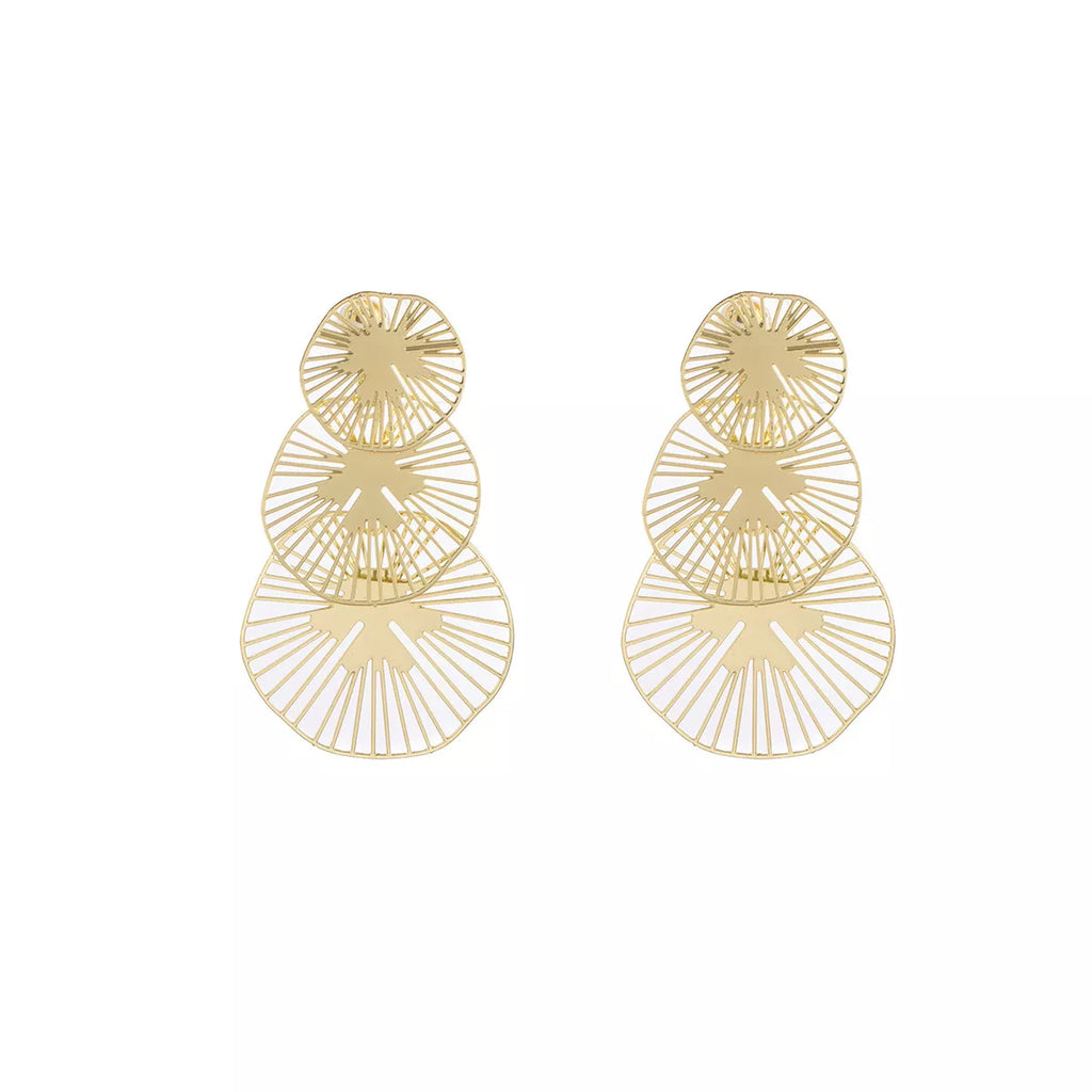 18K Gold-Plated Geometric Drop Earrings