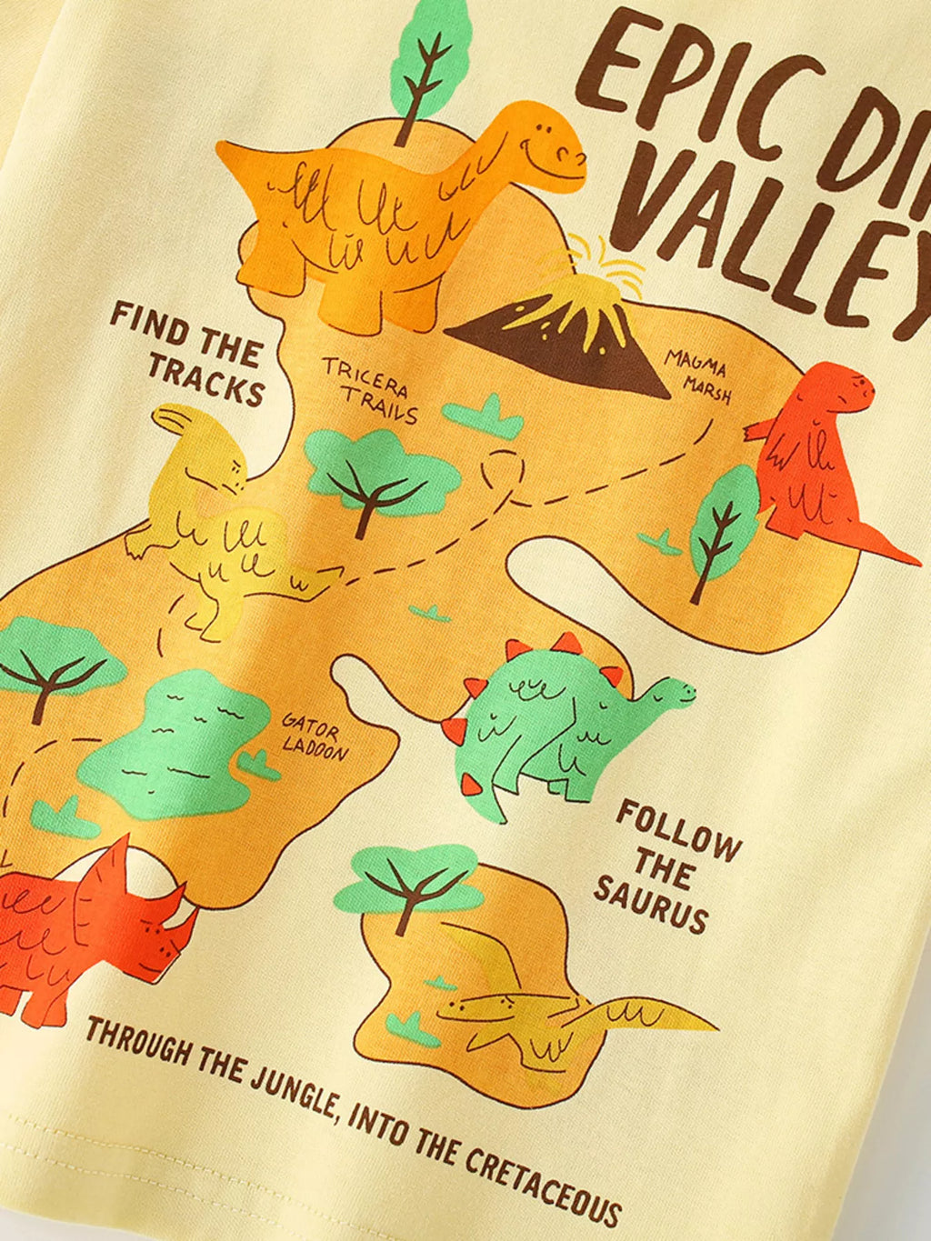 Children's Dinosaur Adventure Map T-Shirt