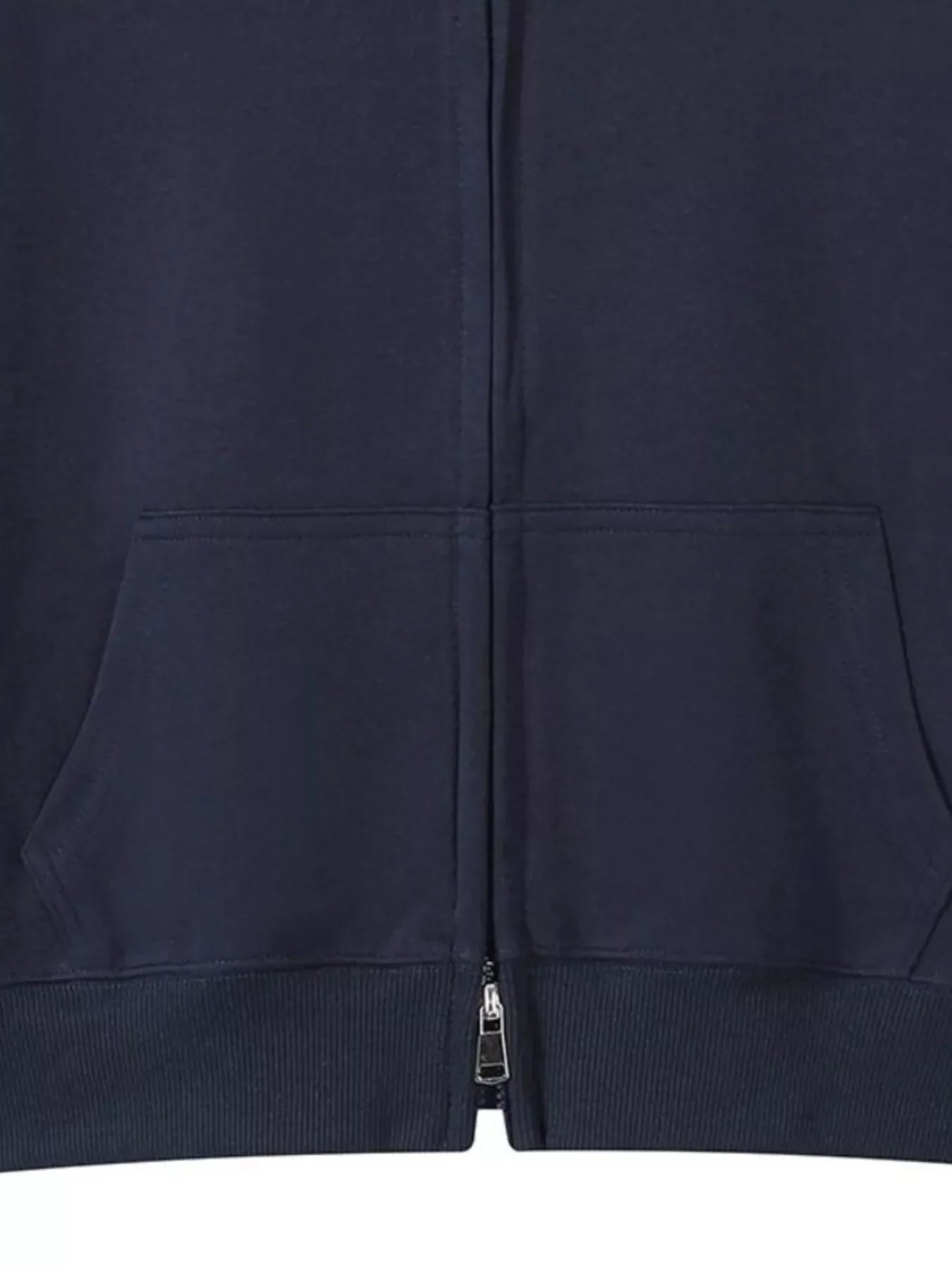 Full Size Casual Zip-Up Long Sleeve Hoodie Plus Size