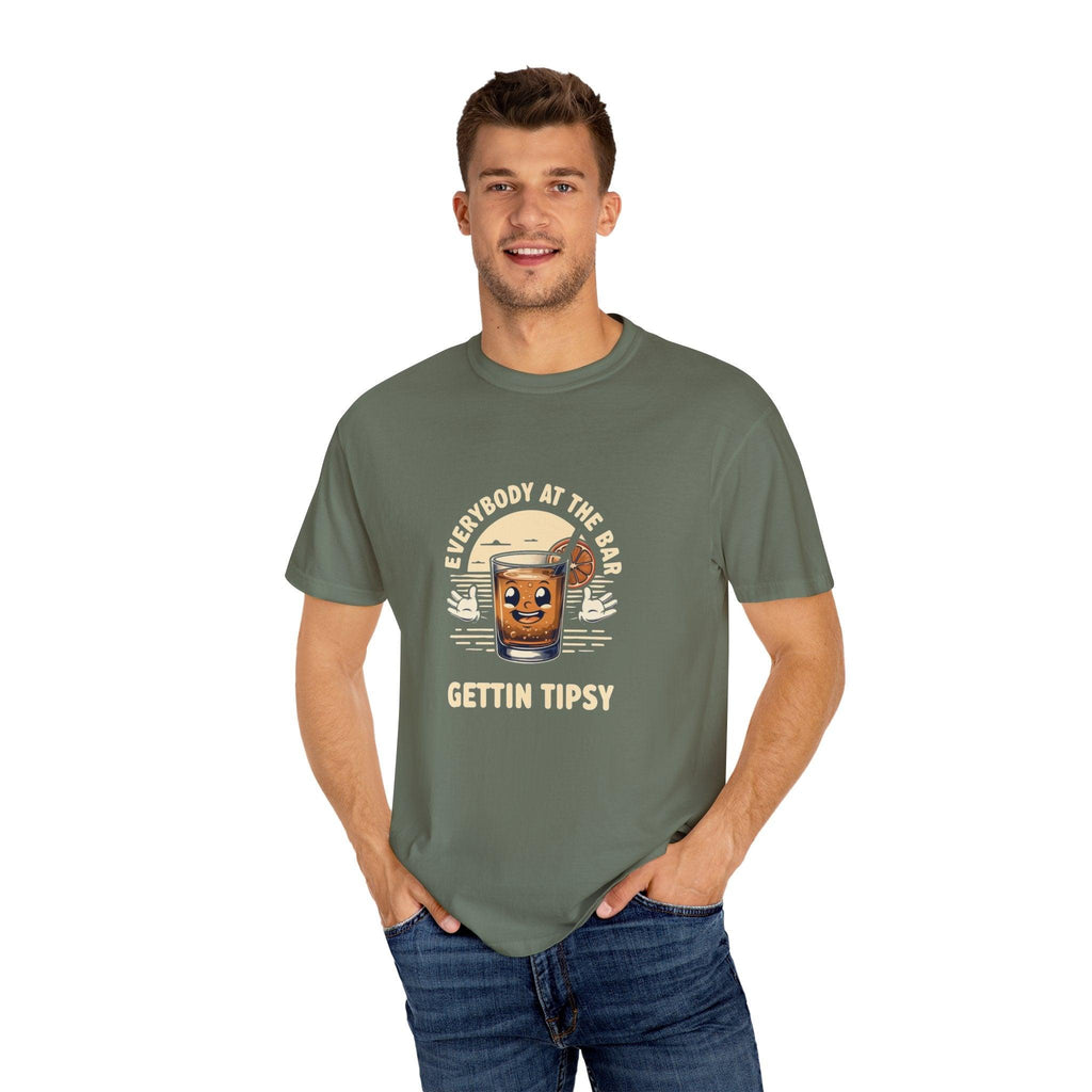 Everybody at the Bar Gettin Tipsy Unisex Garment-Dyed T-Shirt